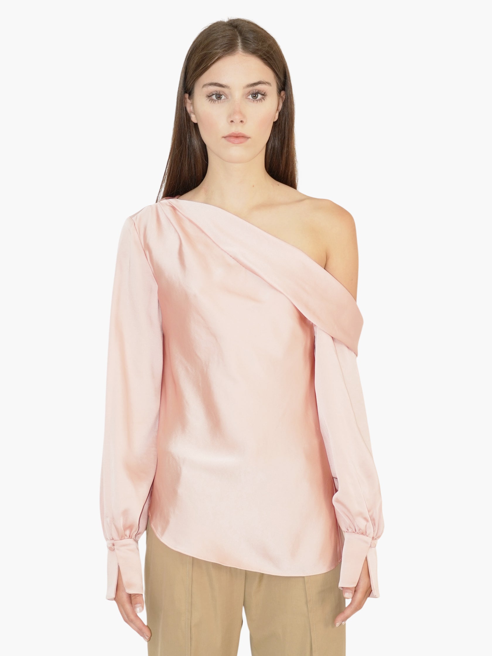 Satin Off-The-Shoulder Top