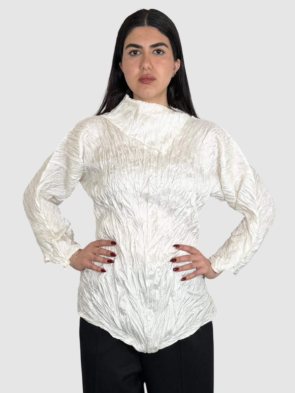 Crinkled Foldover Top