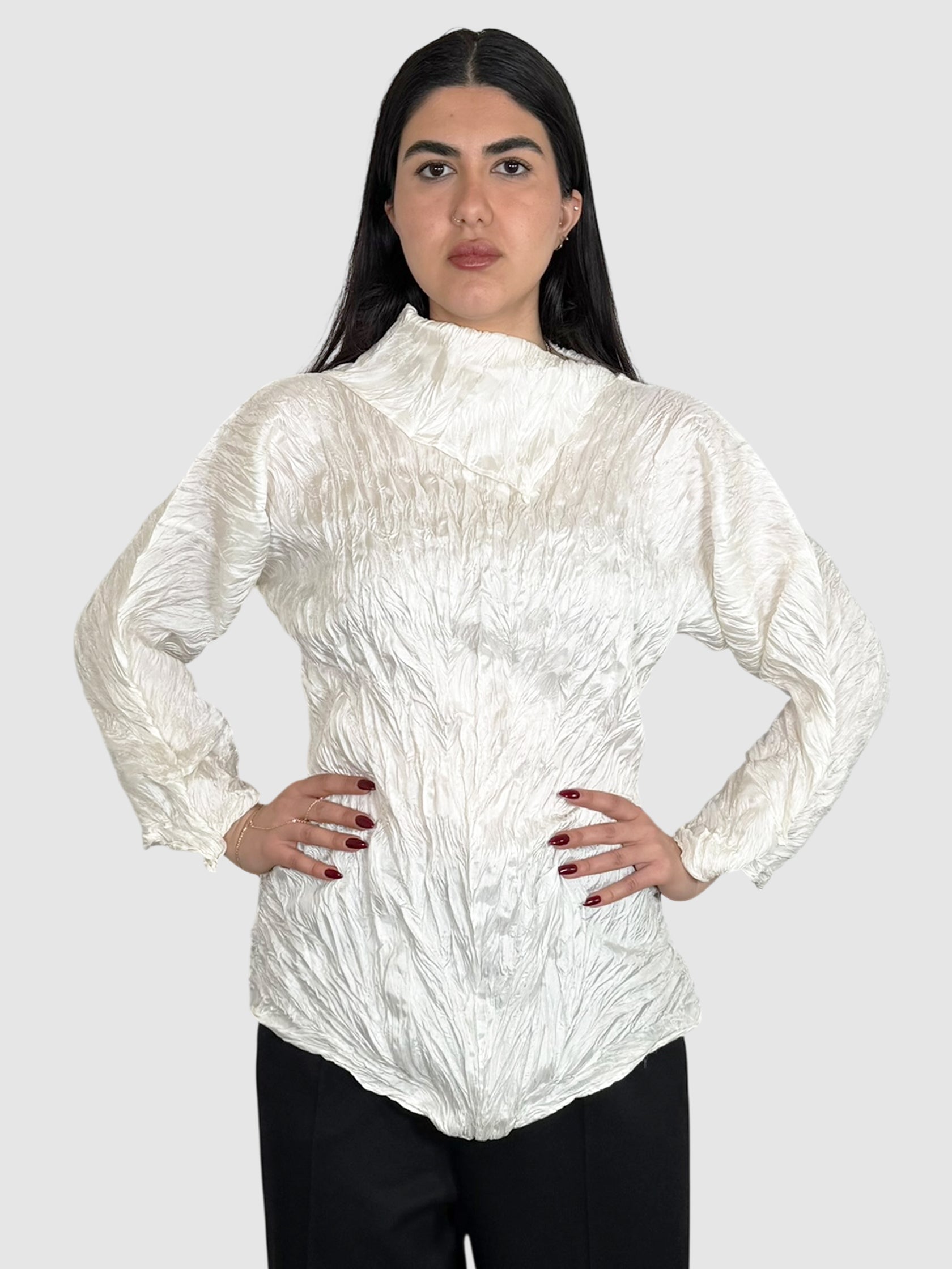 Crinkled Foldover Top