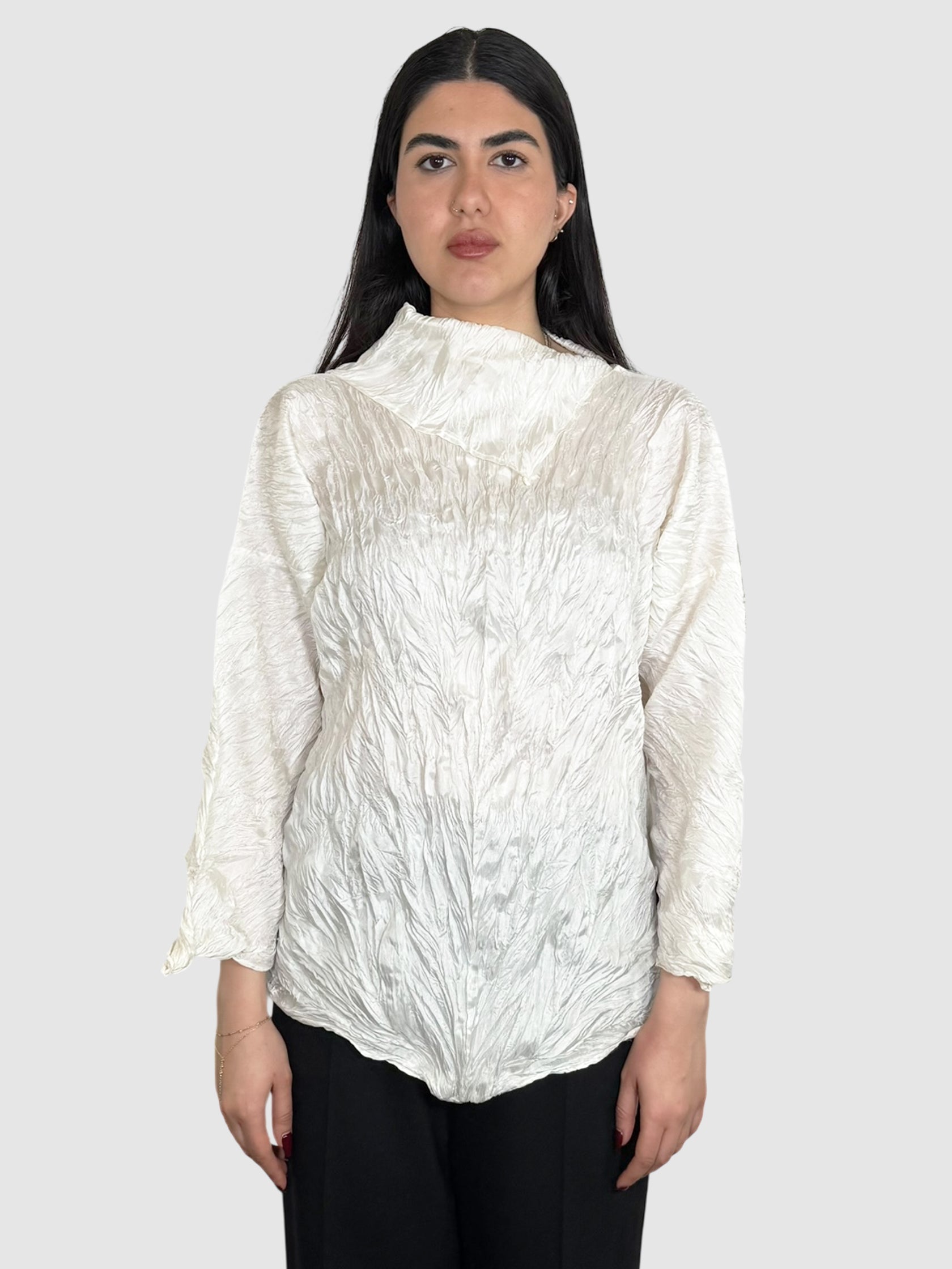 Crinkled Foldover Top