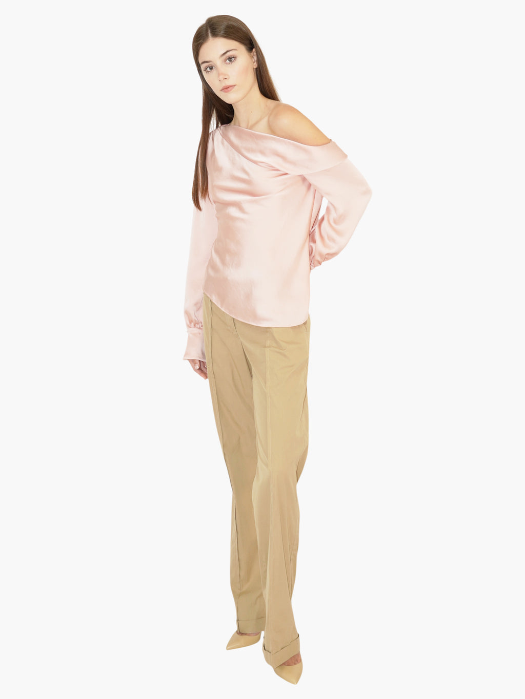 Satin Off-The-Shoulder Top