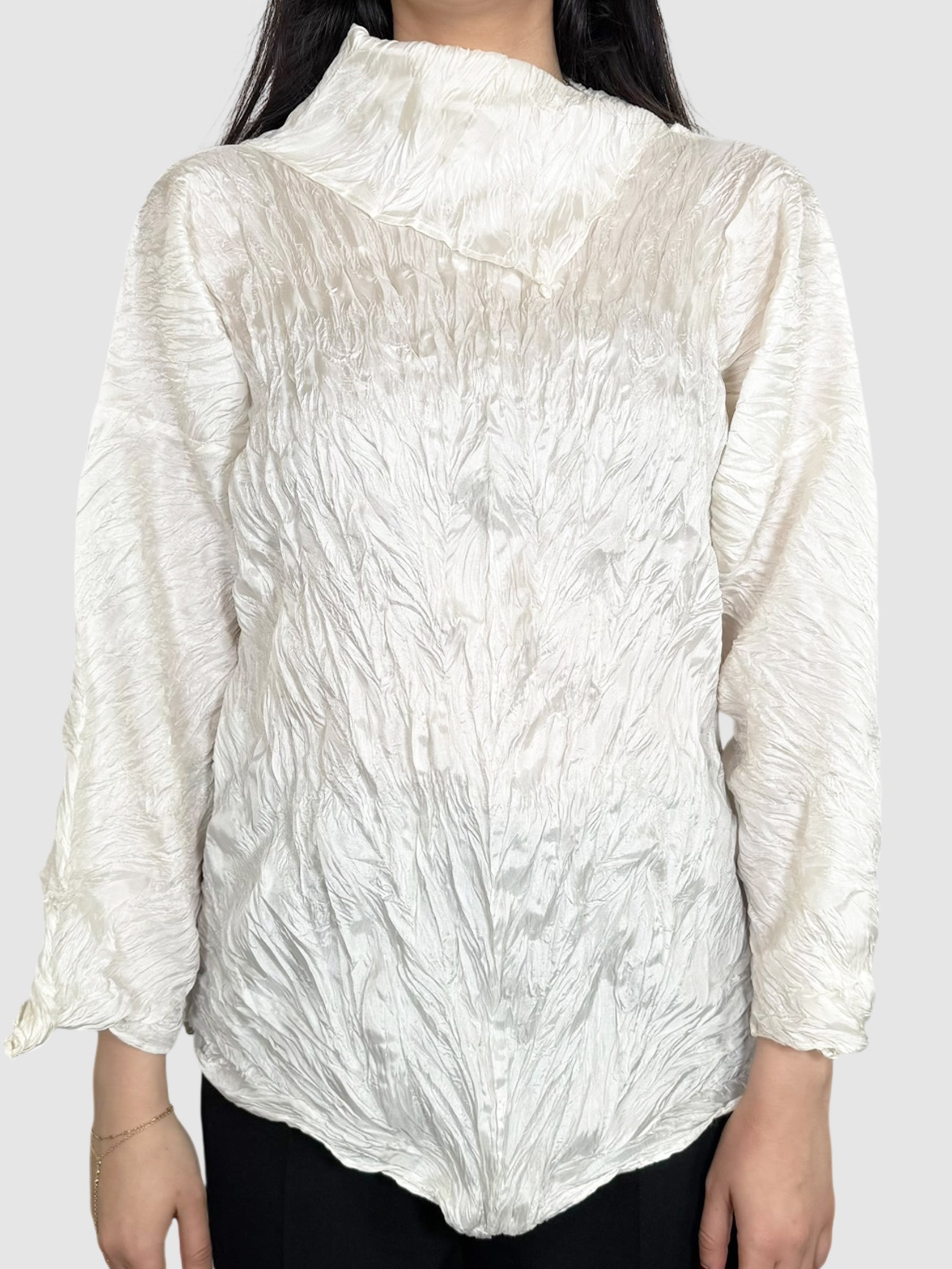 Crinkled Foldover Top