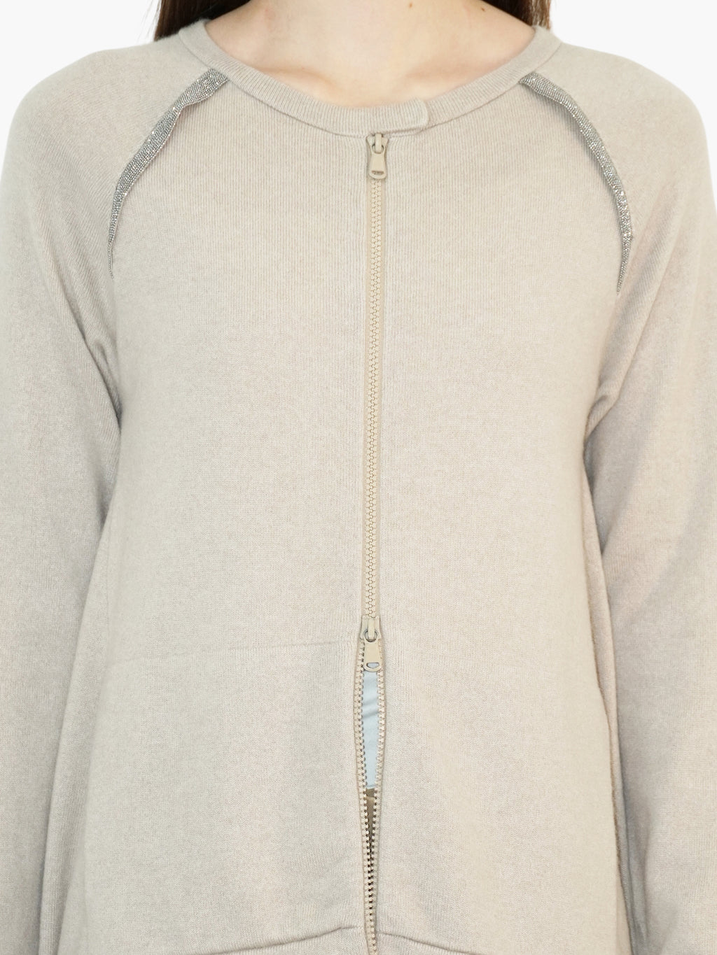 Cashmere Zip-Up Sweater