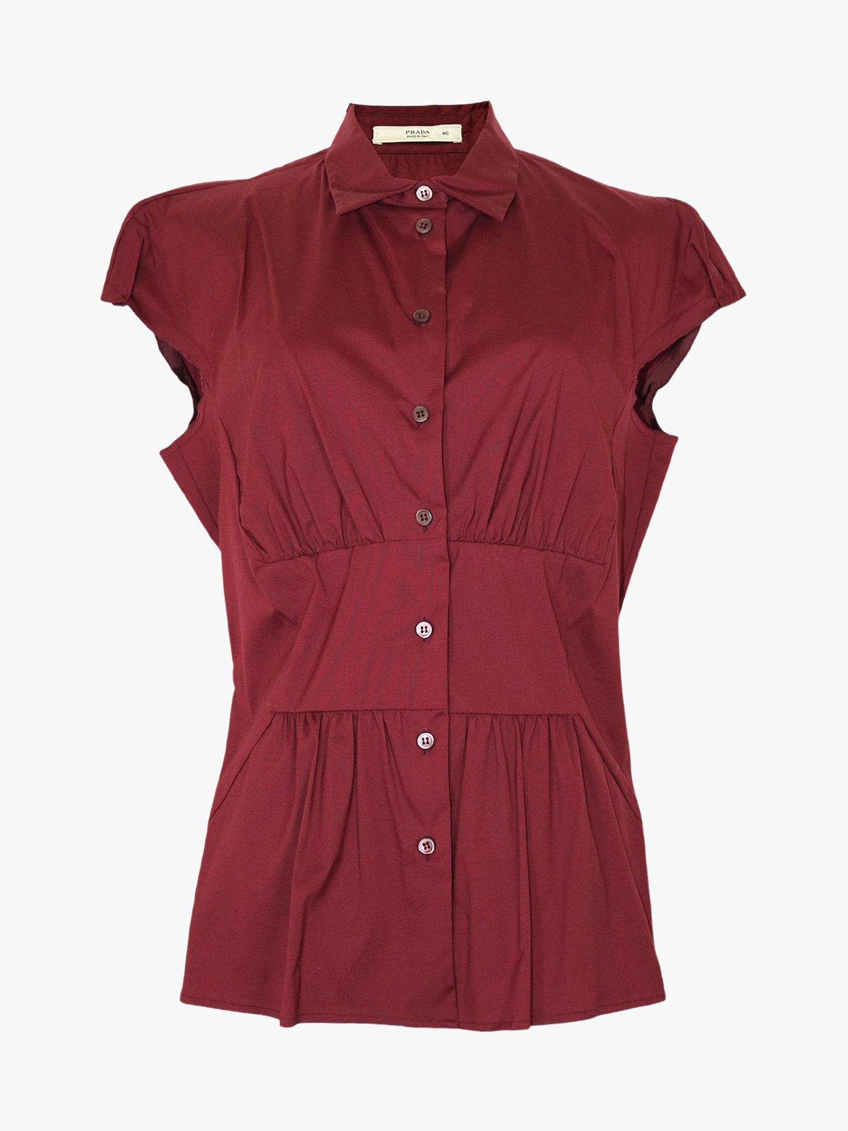 Cinched Button-Up Top