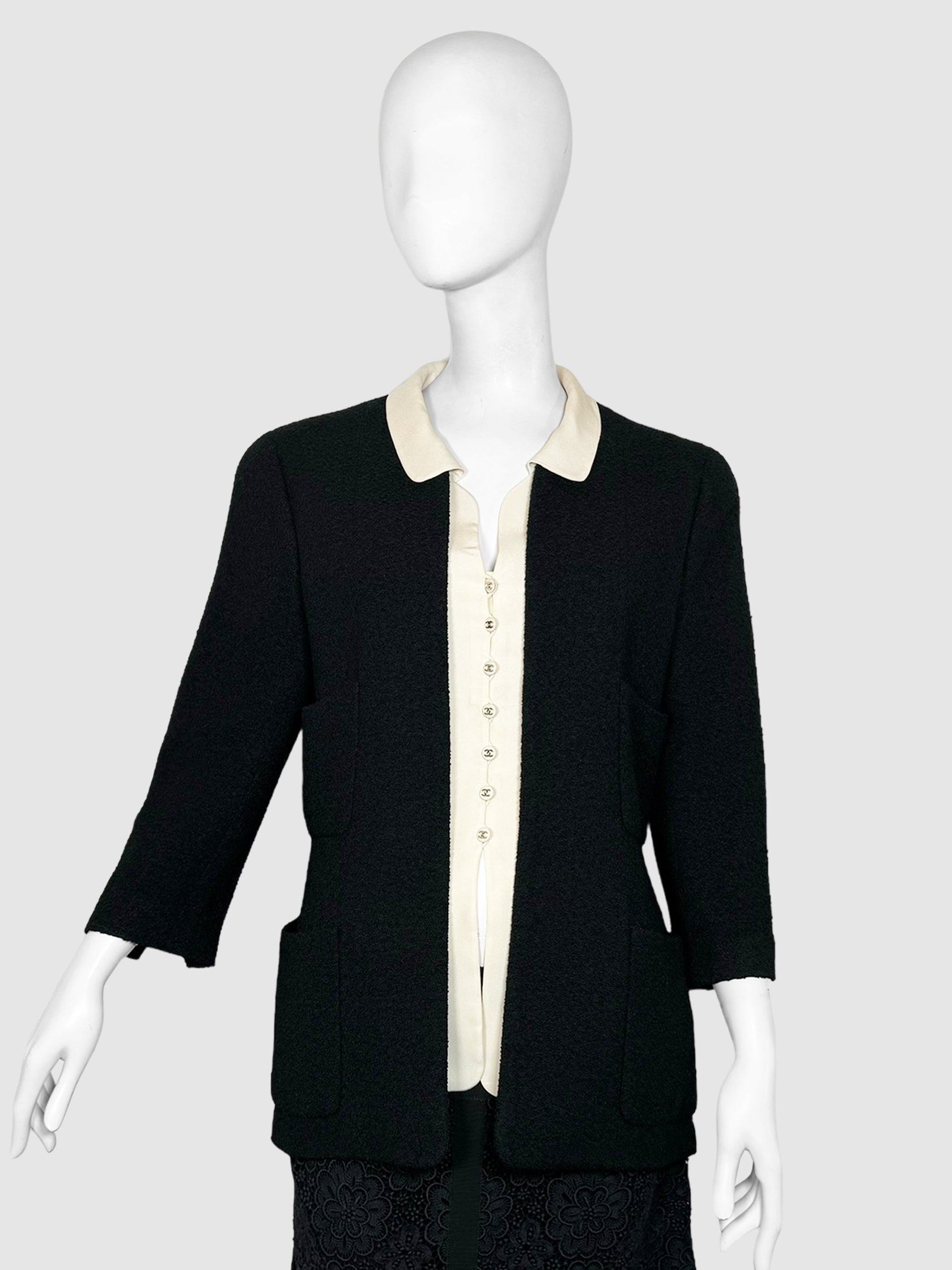 Wool Jacket with Inset - Size 44