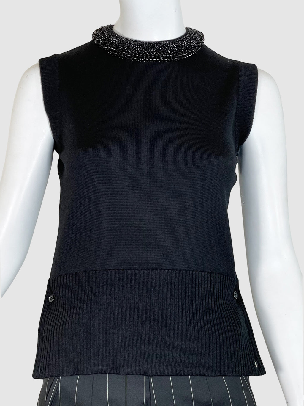 Thom Browne Sleeveless Wool Blouse - Size 38