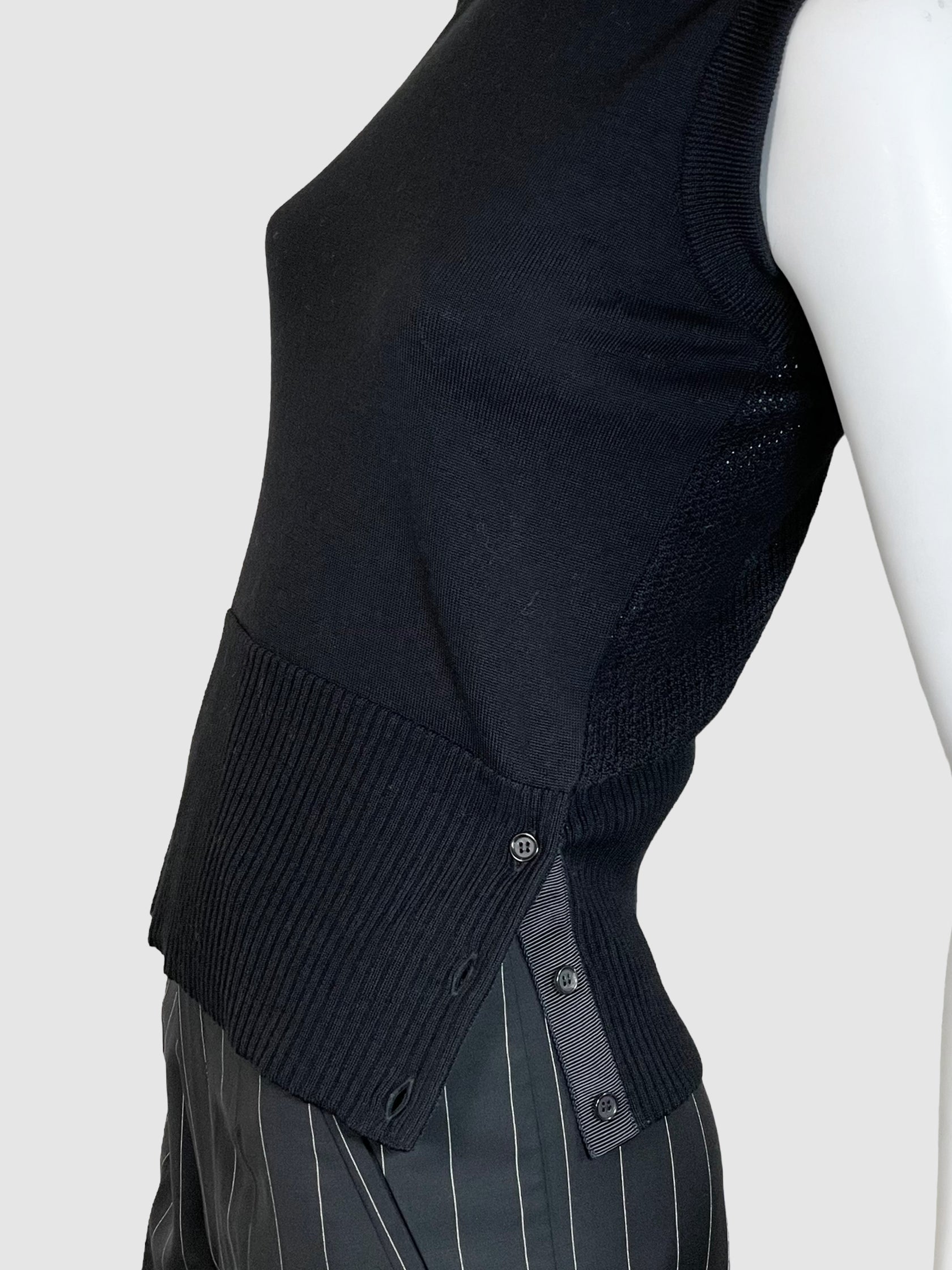 Thom Browne Sleeveless Wool Blouse - Size 38