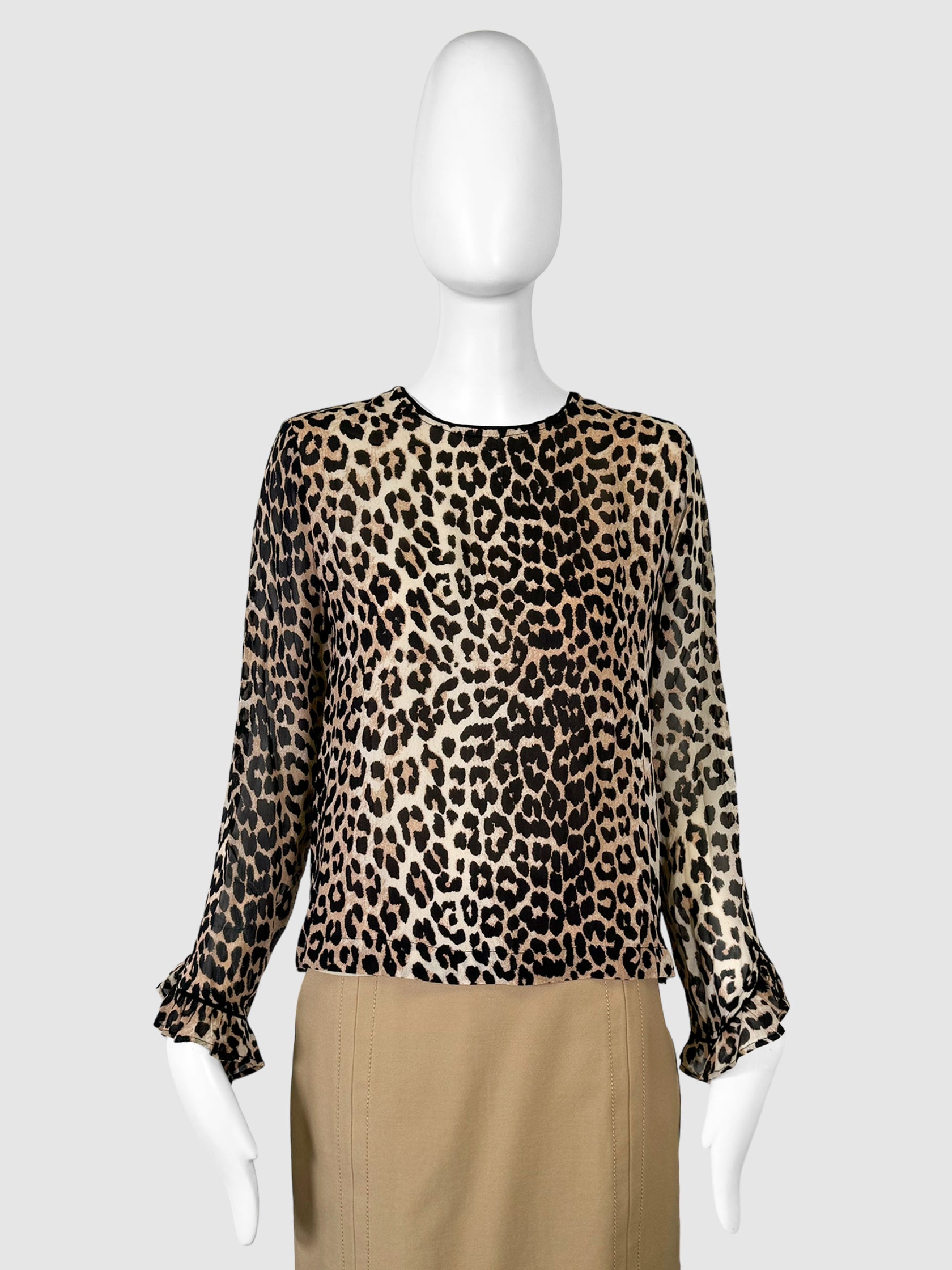 Leopard Print Top - Size 42