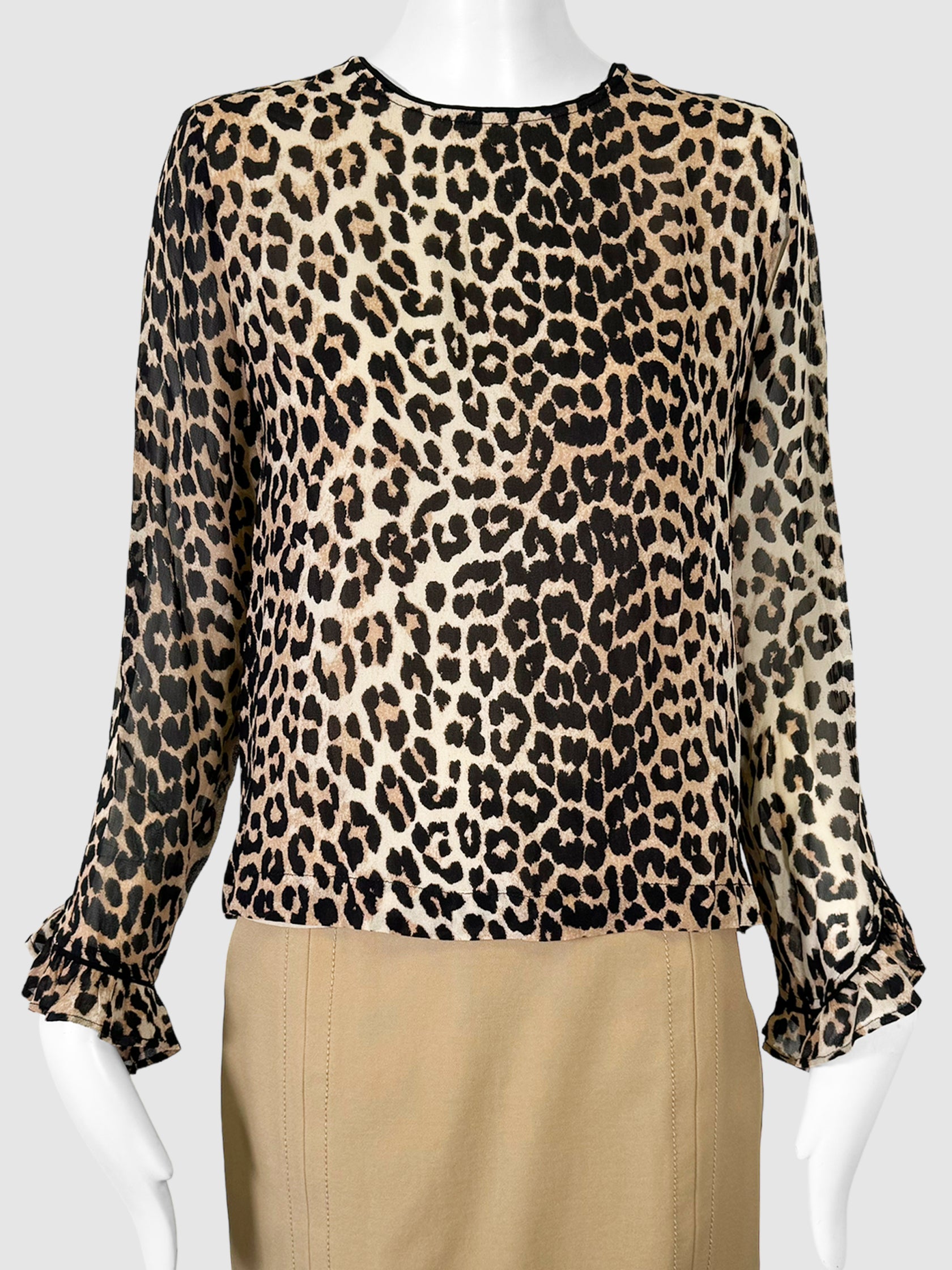 Leopard Print Top - Size 42