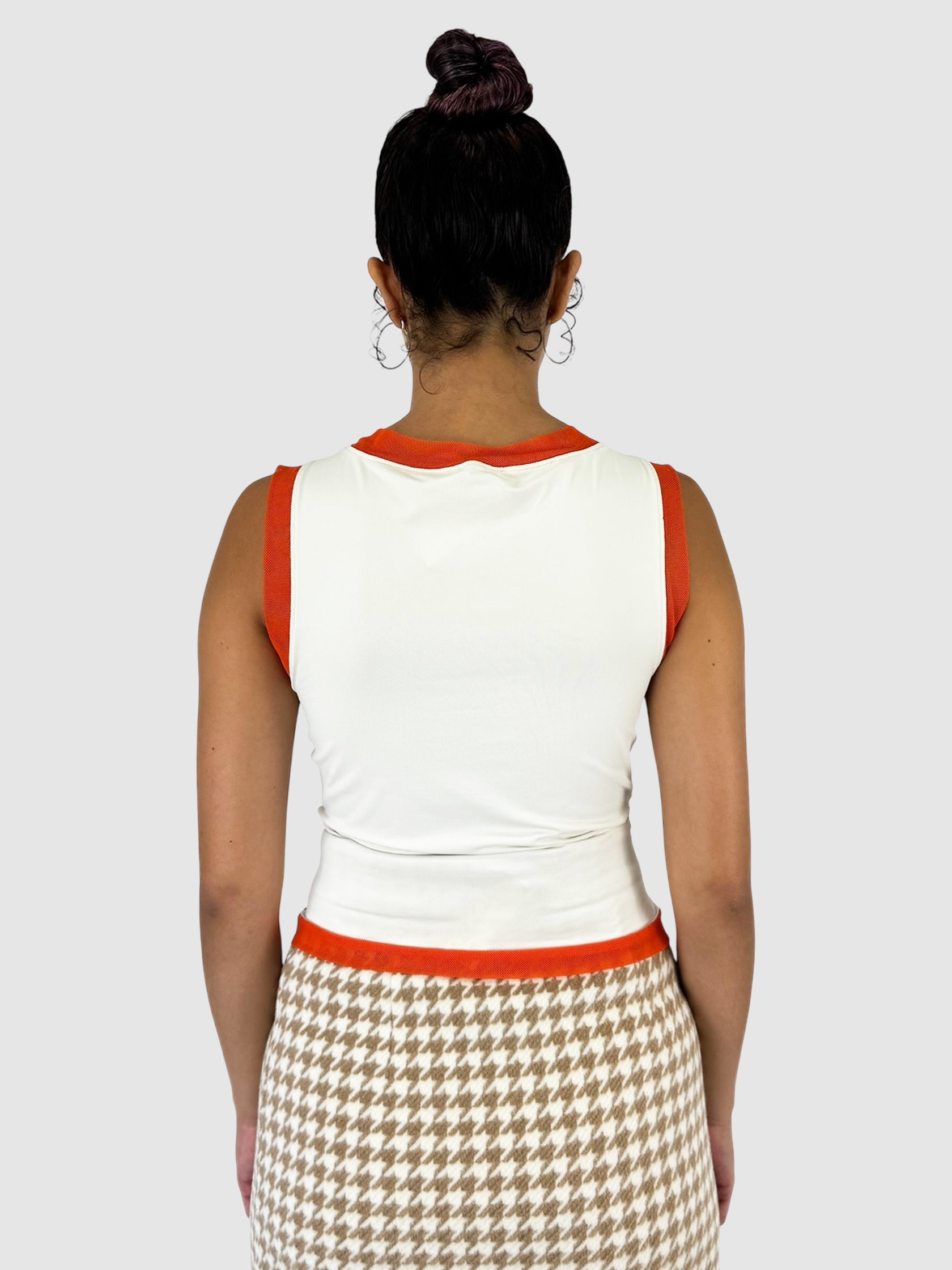 Fishnet Trim Top