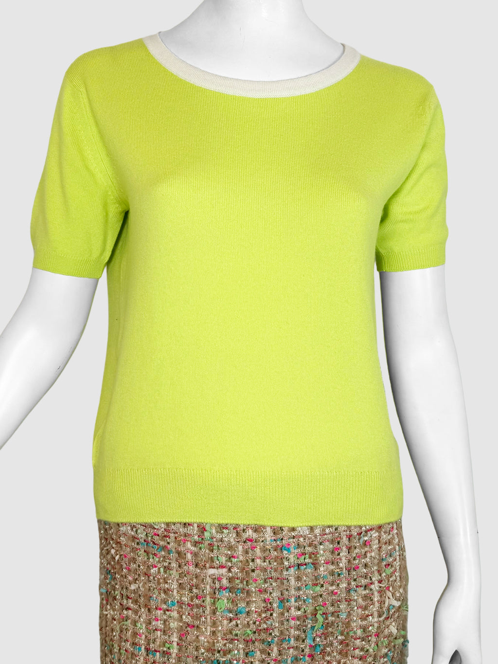 Cashmere Short Sleeve Top - Size 42