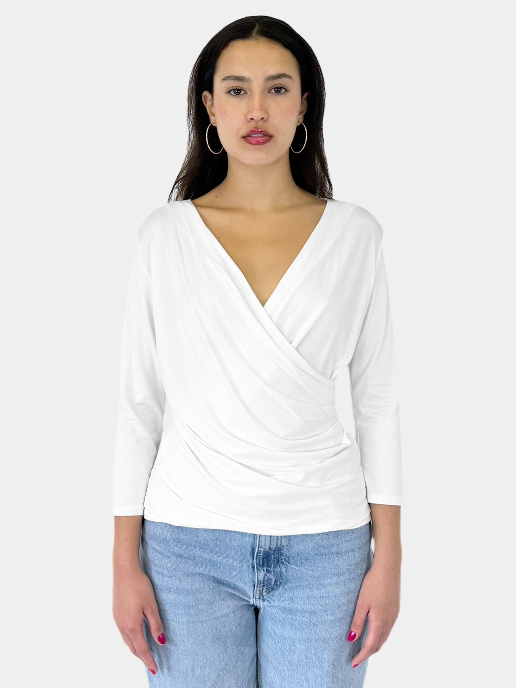 V-Neck Draped Top