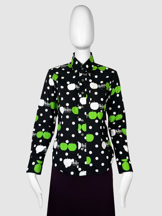 The Beatles Apple Print Top - Size XS