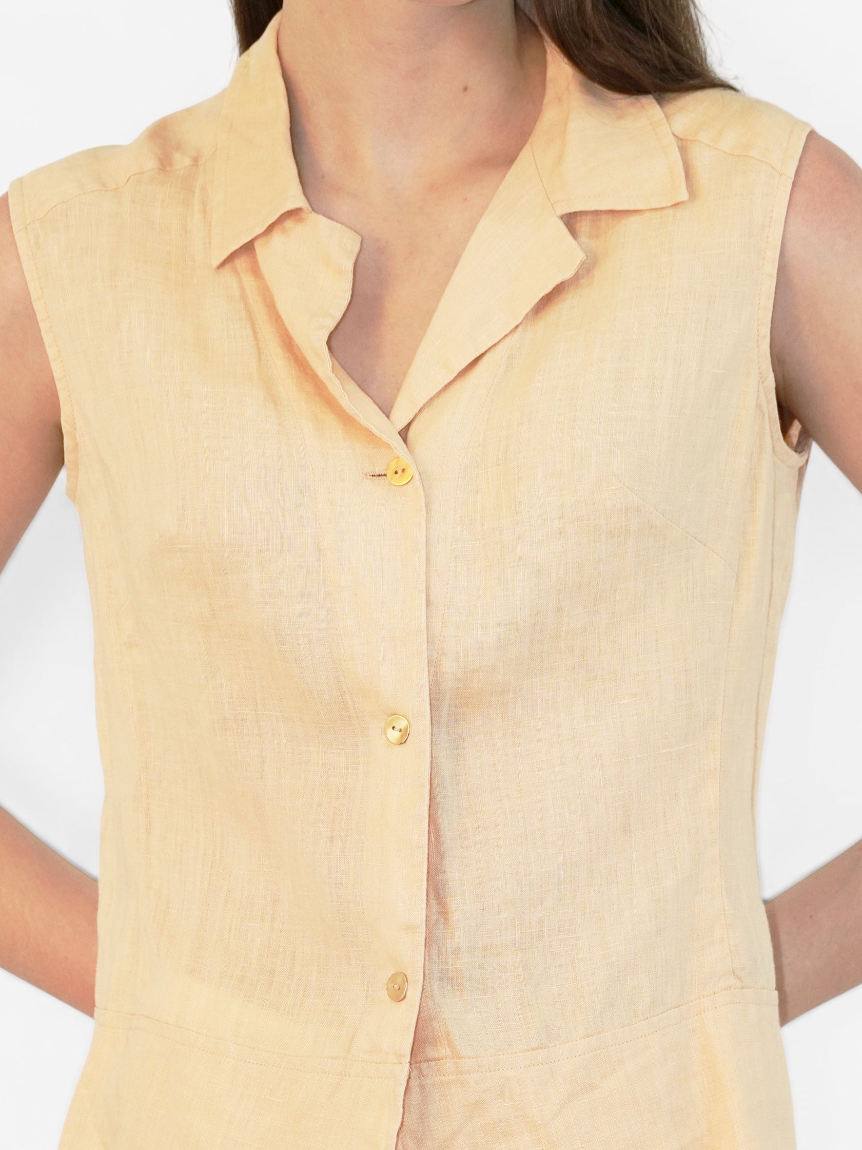 Linen Button-Up Top