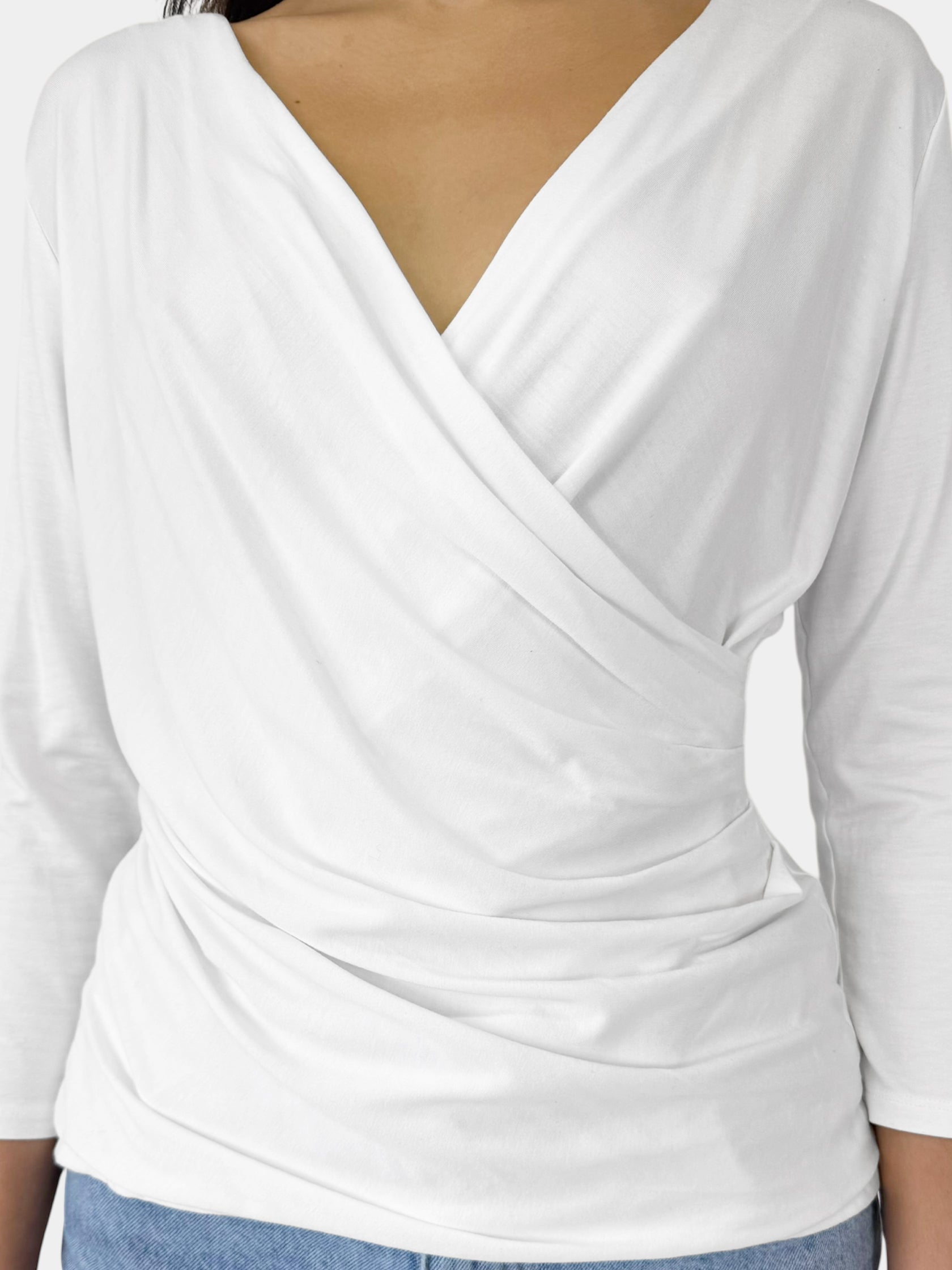 V-Neck Draped Top