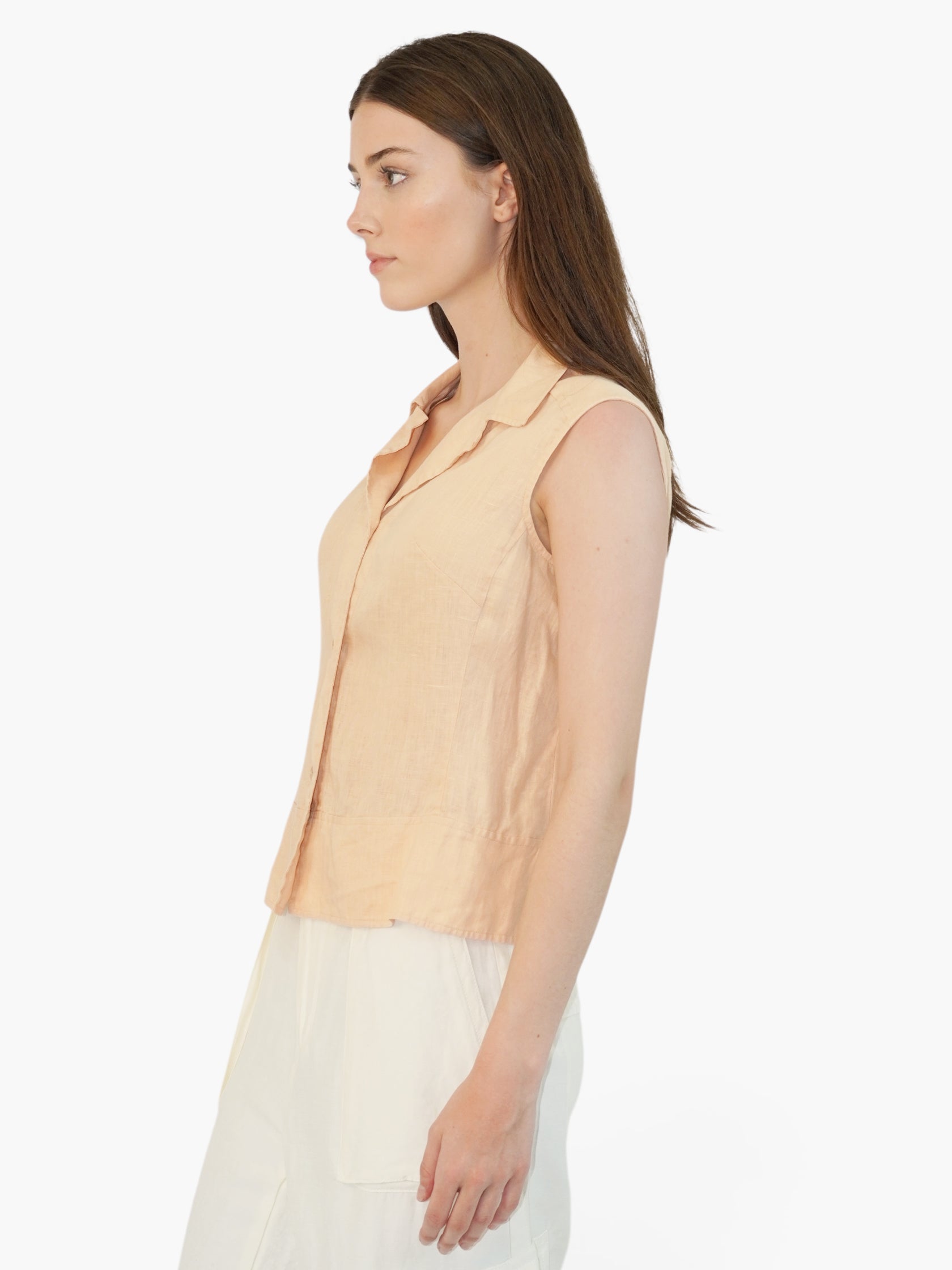 Linen Button-Up Top