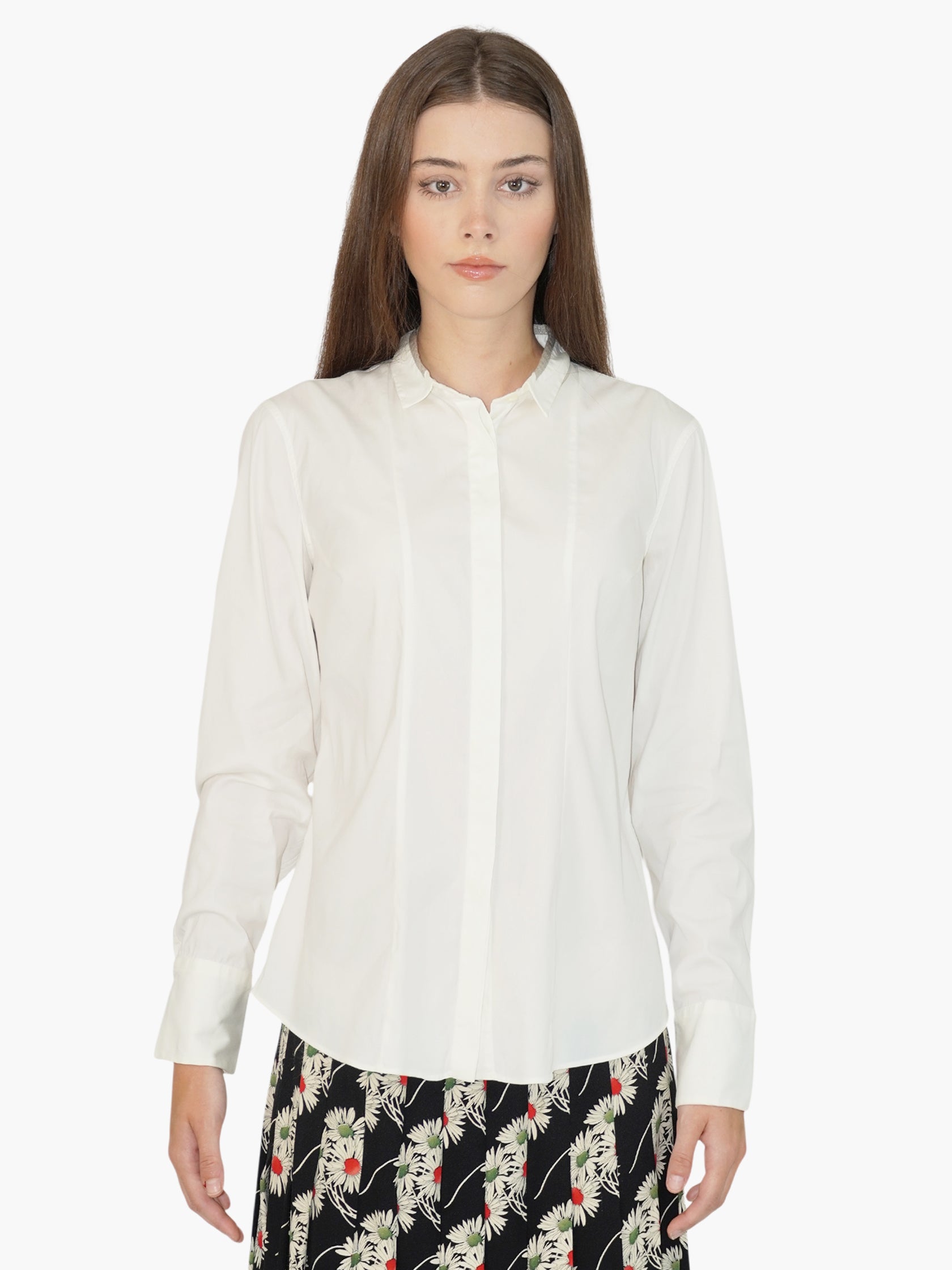 Monili Trim Button-Up Top