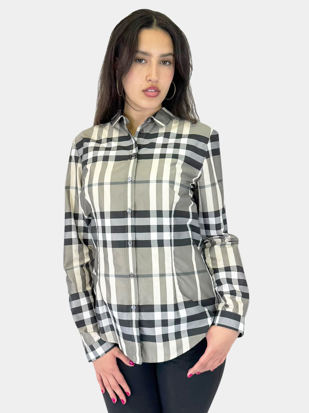 House Check Button-Up Top - Size 12