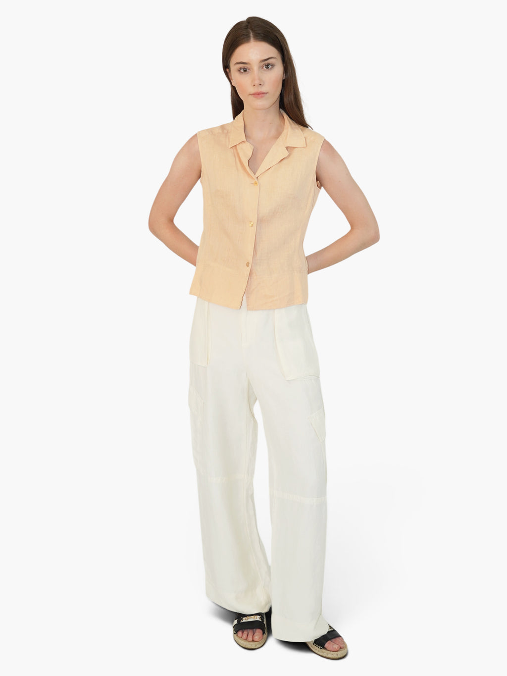 Linen Button-Up Top
