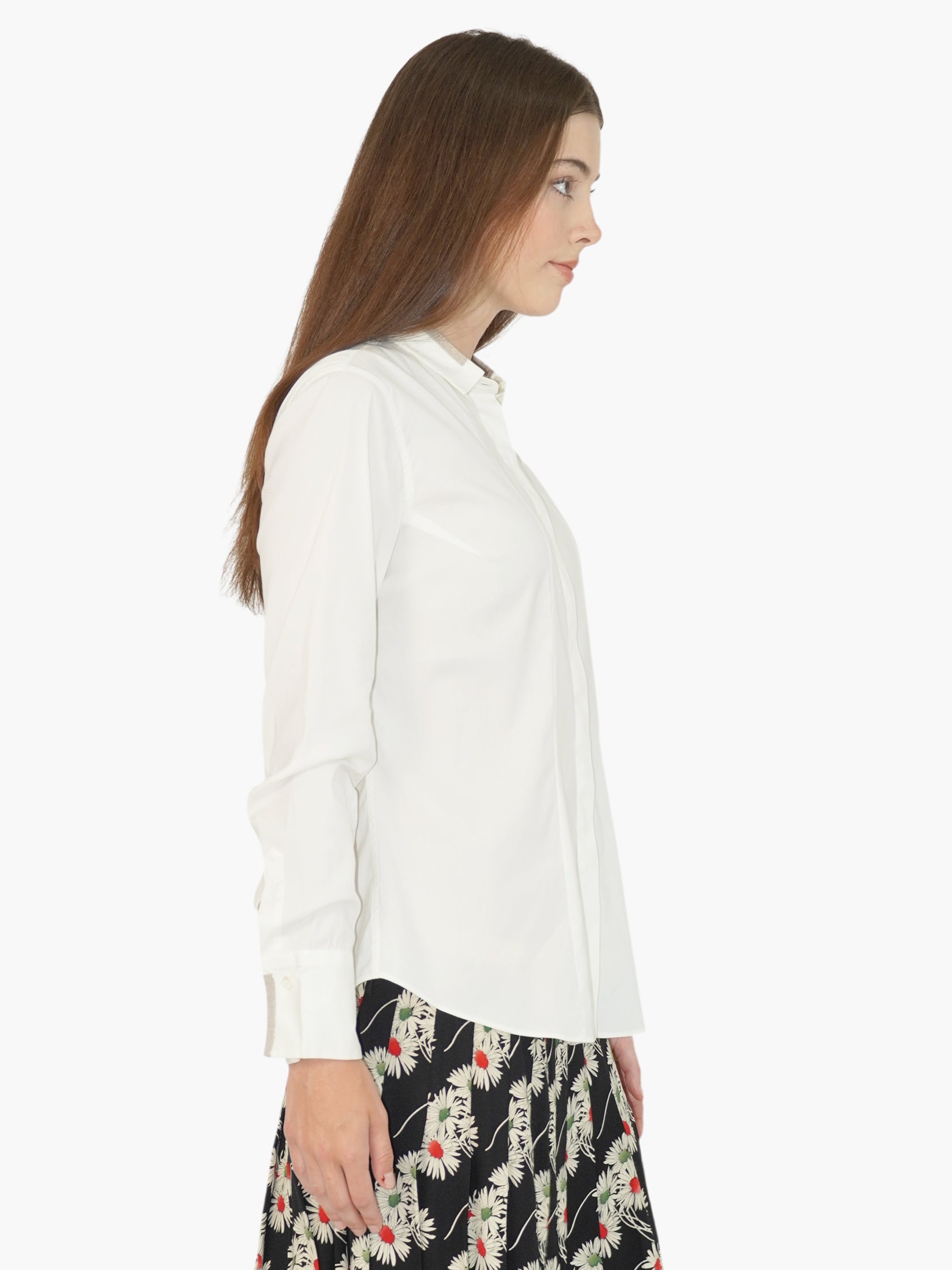 Monili Trim Button-Up Top