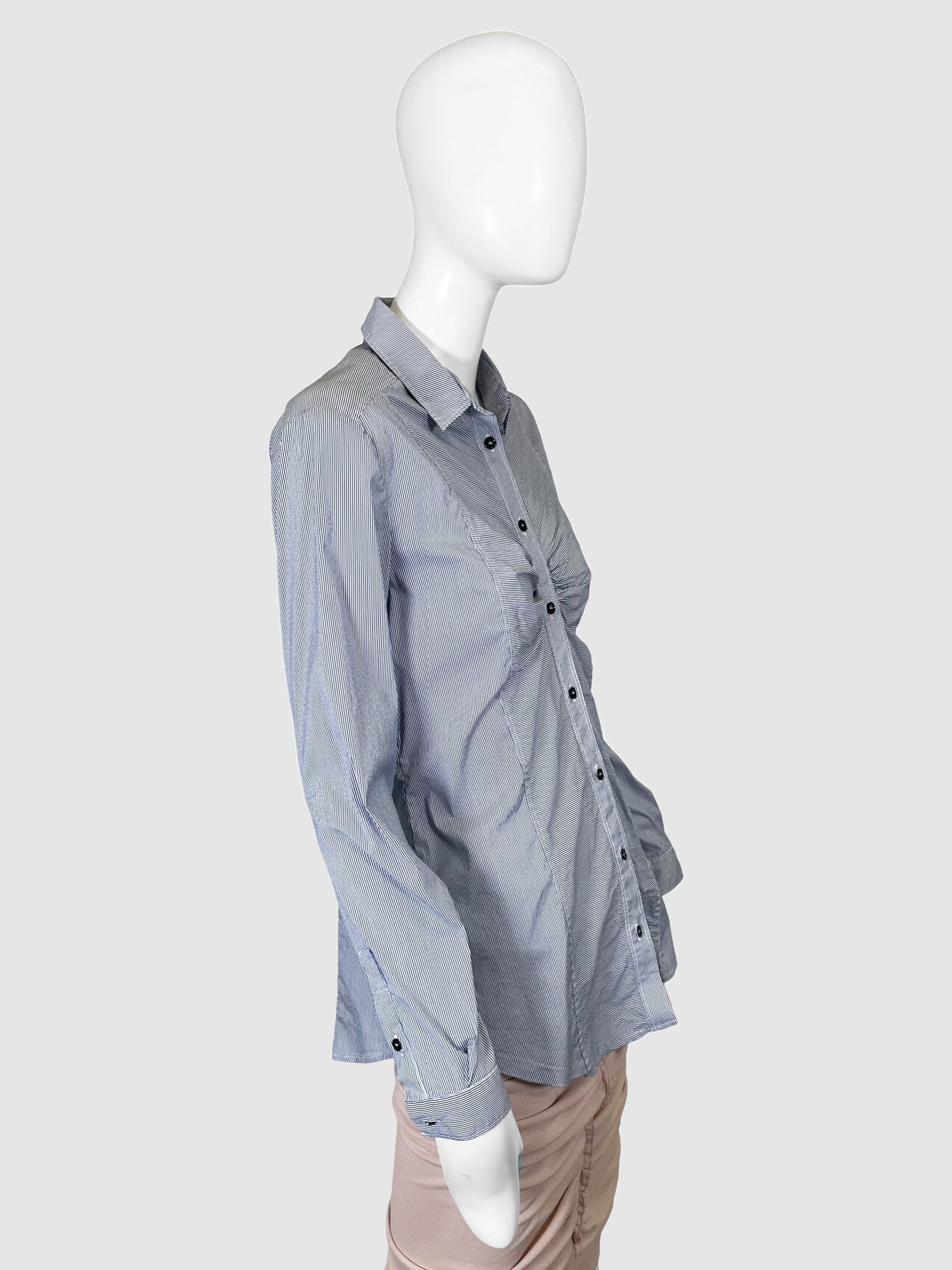 Stripe Button Up Top - Size 8