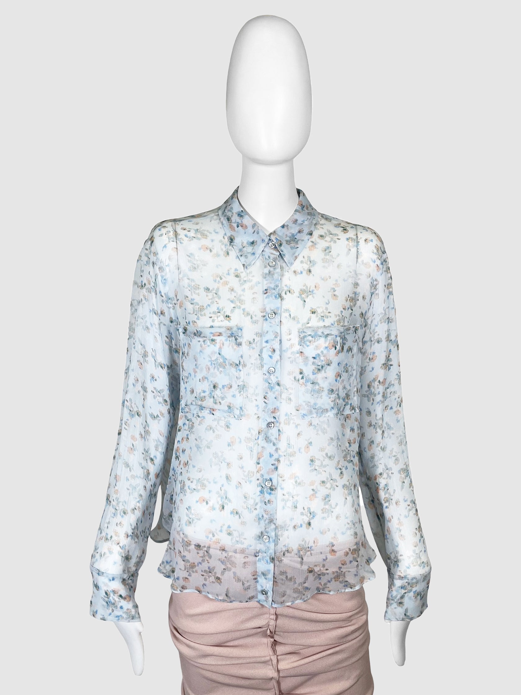 Dorothee Schumacher Floral Sheer Blouse - Size 4