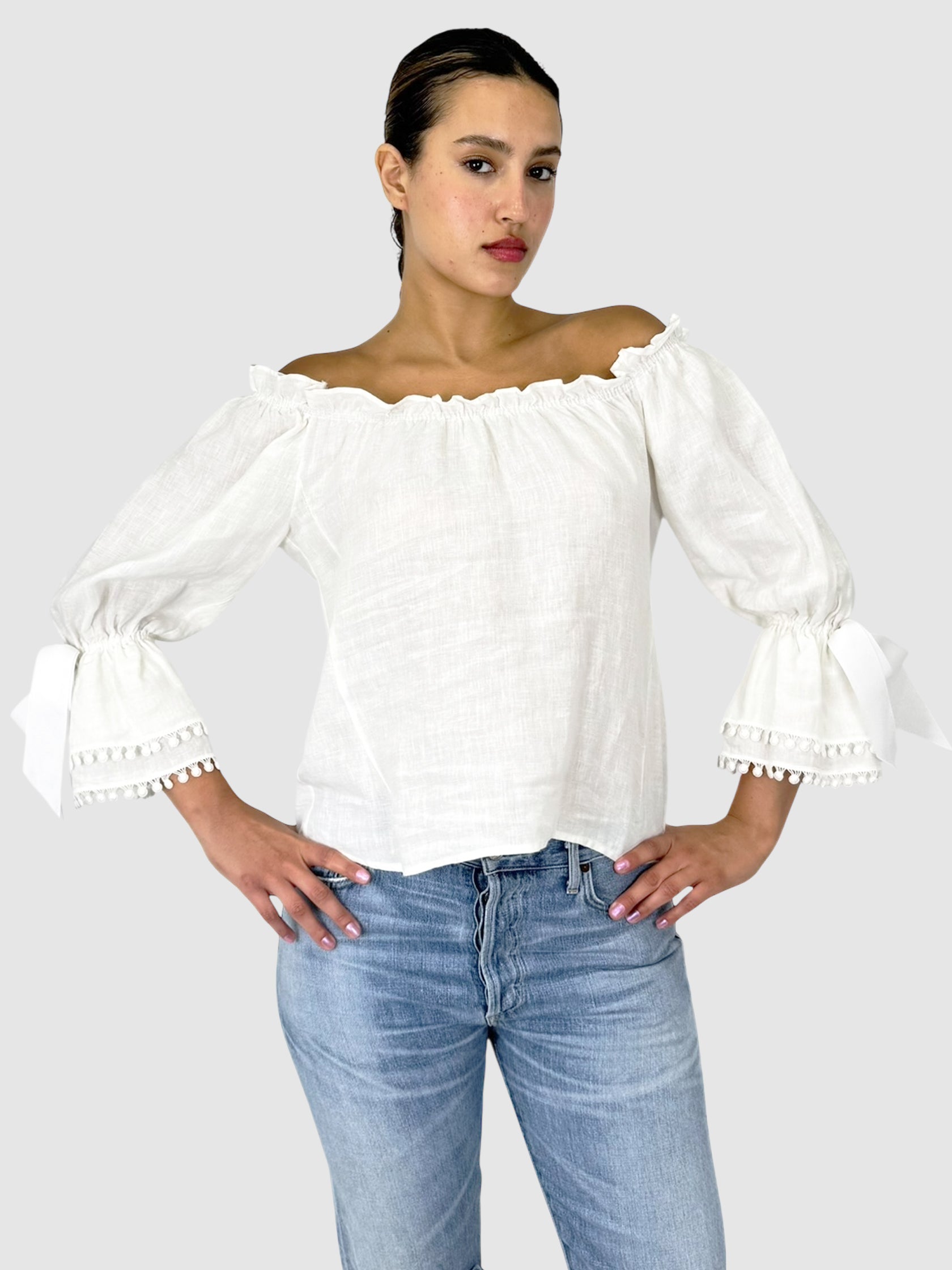 Linen Off-The-Shoulder Top