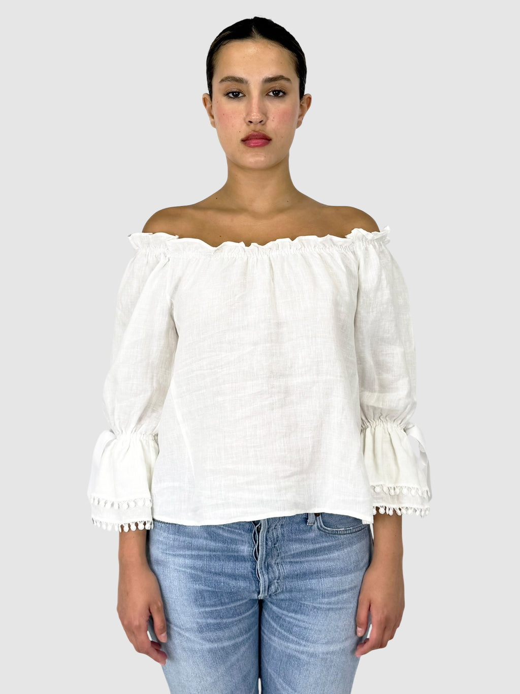 Linen Off-The-Shoulder Top