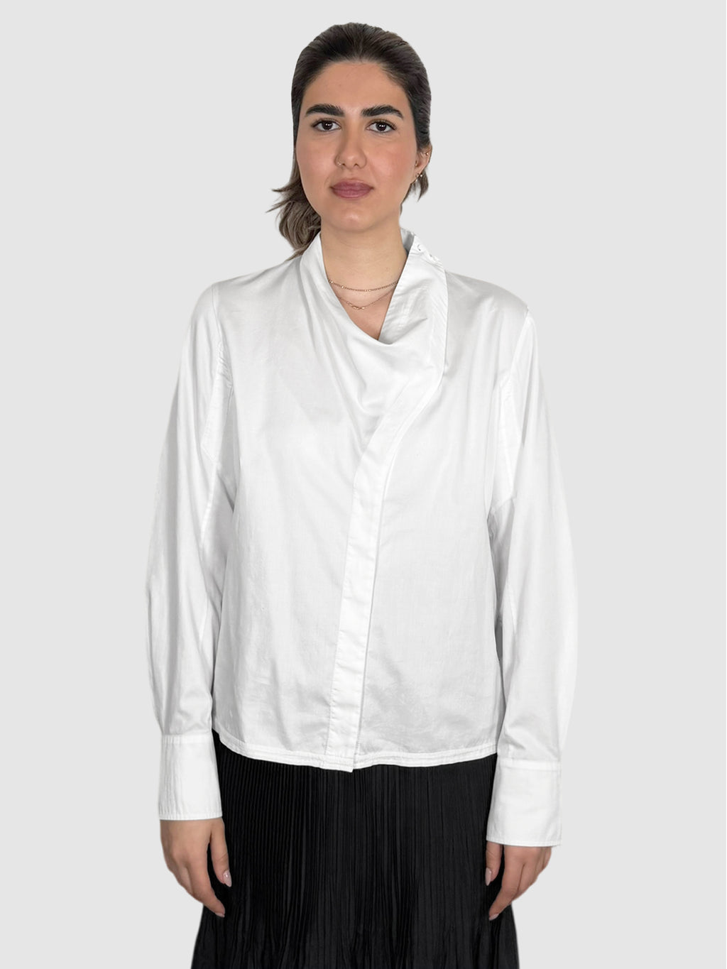Asymmetrical Button-Up Top