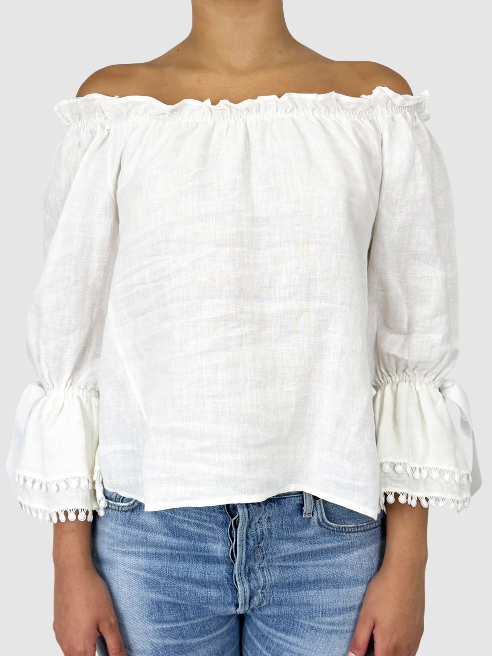 Linen Off-The-Shoulder Top