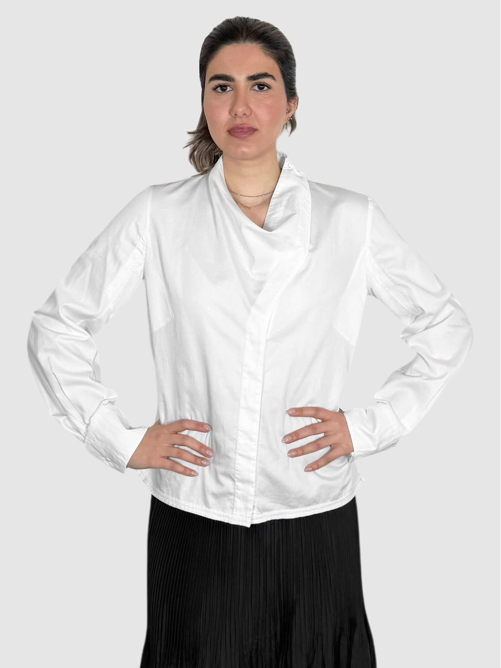 Asymmetrical Button-Up Top