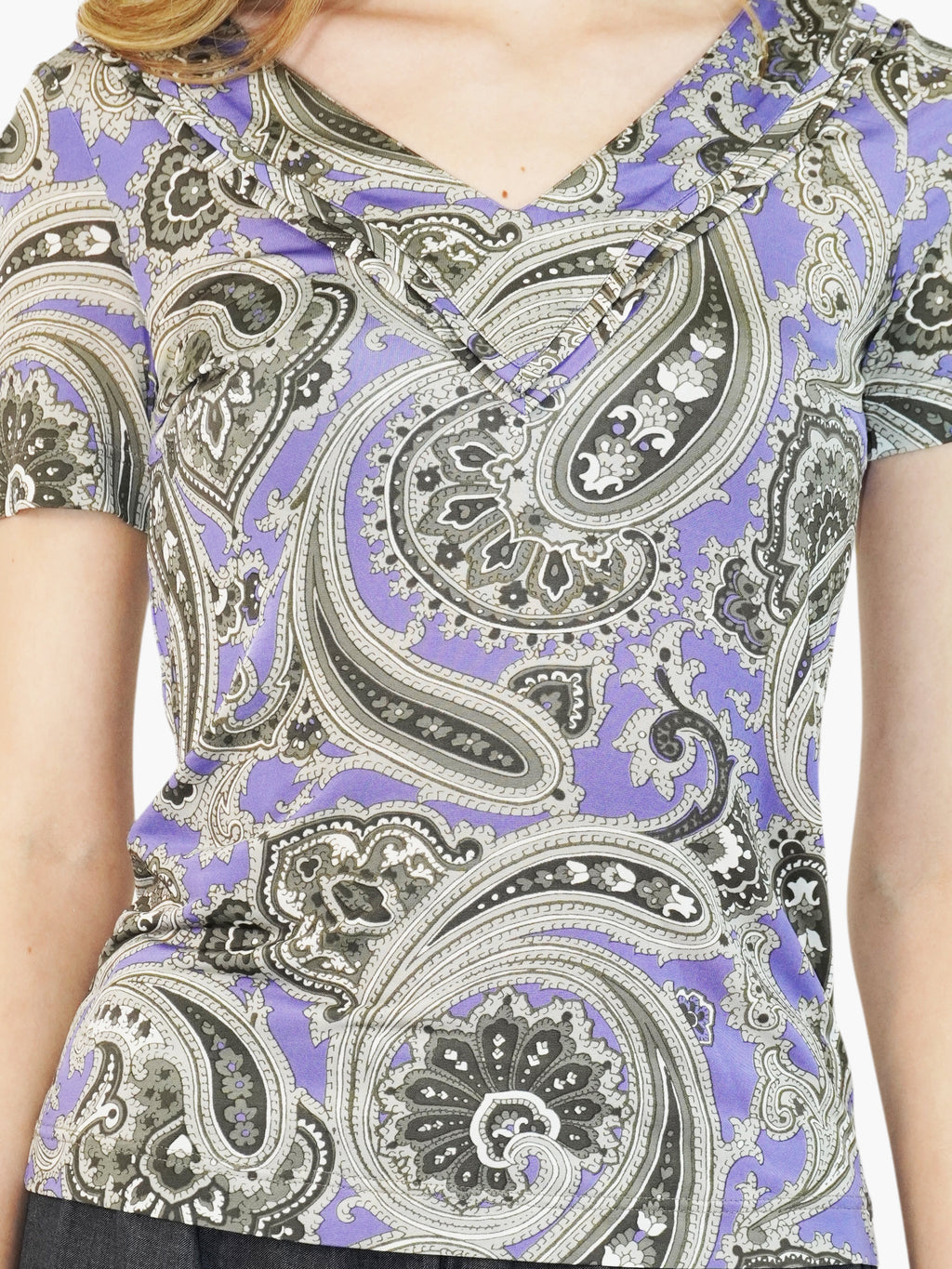 Paisley V-Neck Top