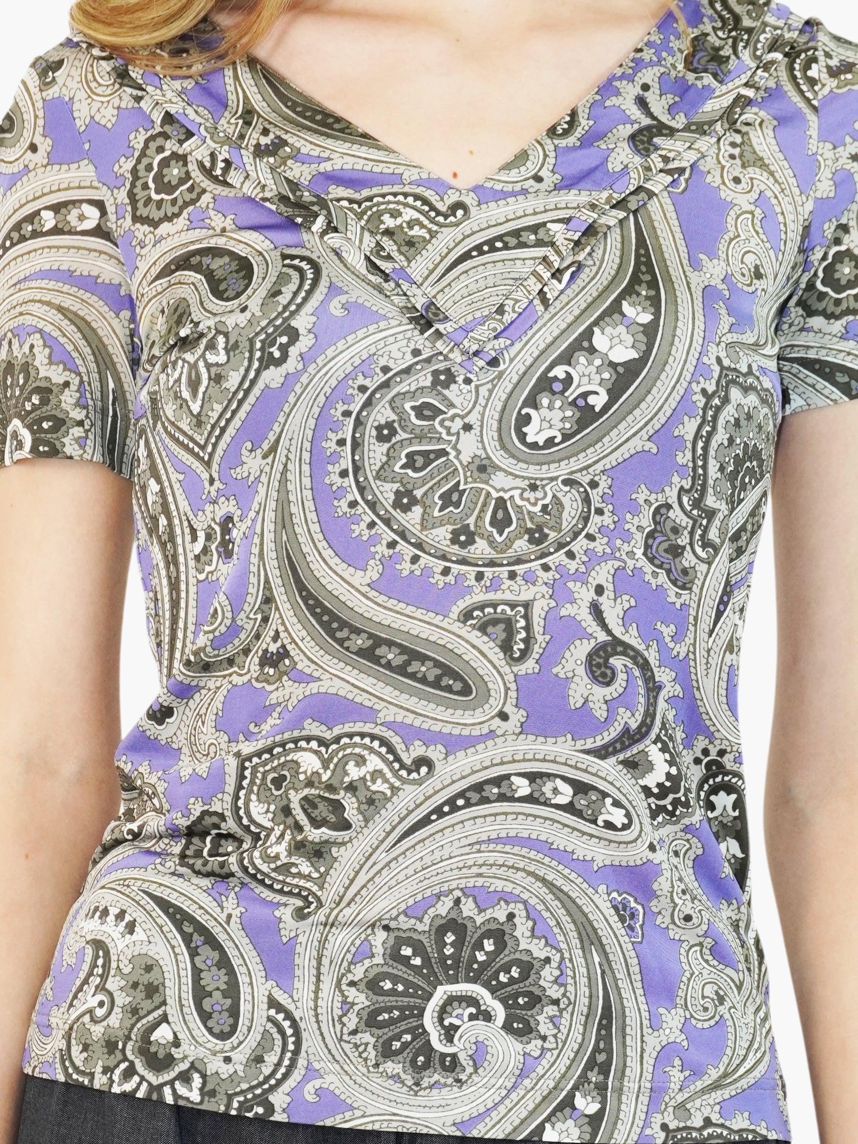 Paisley V-Neck Top