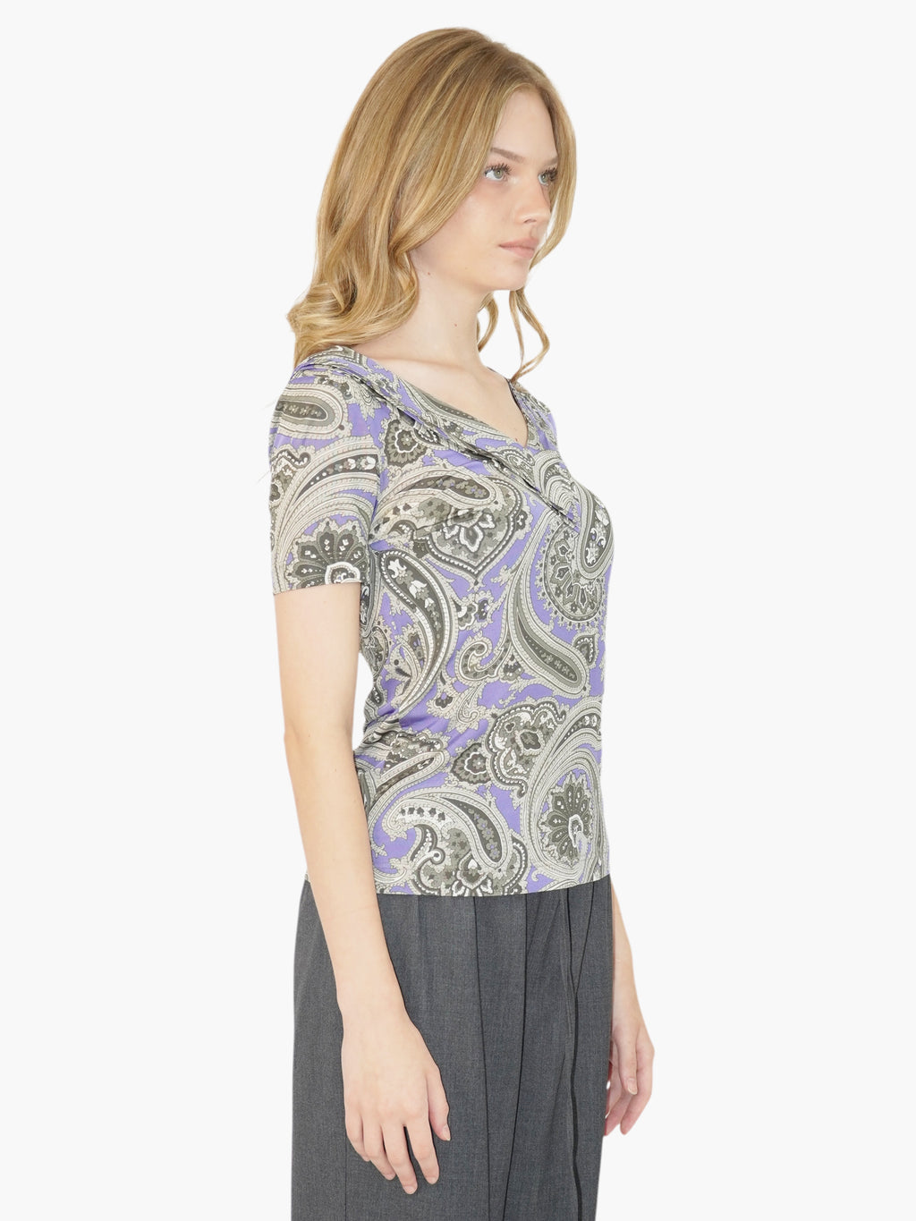 Paisley V-Neck Top