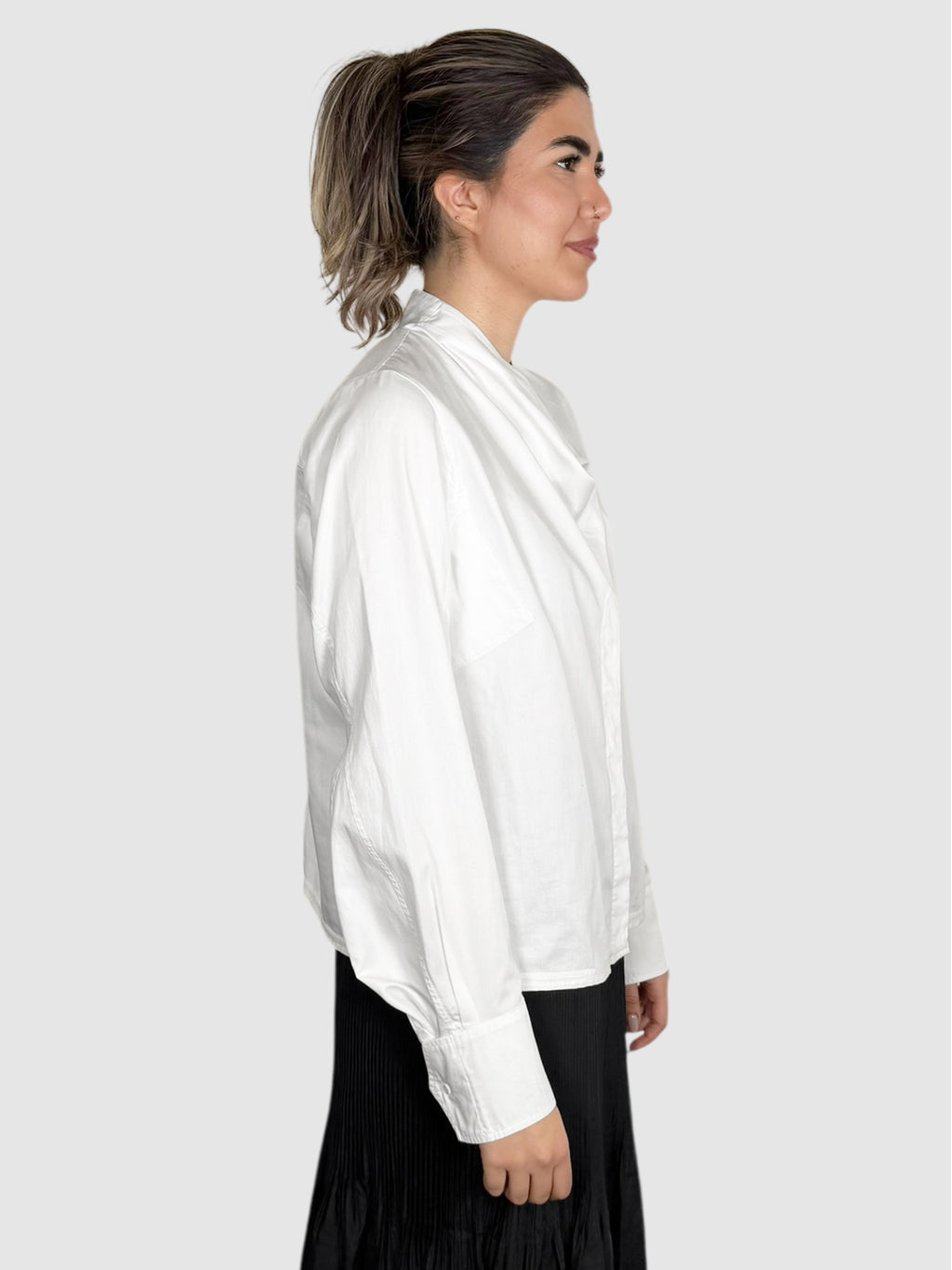 Asymmetrical Button-Up Top