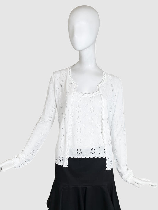 Lace Two-Piece Top - Size S