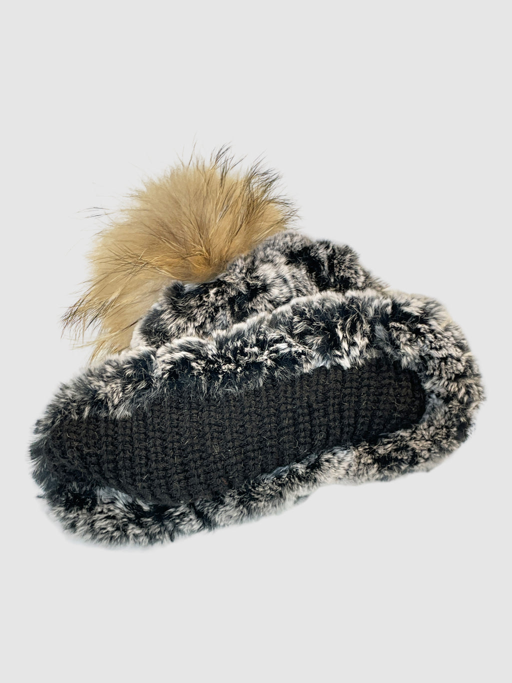 Fur Hat with Brooch