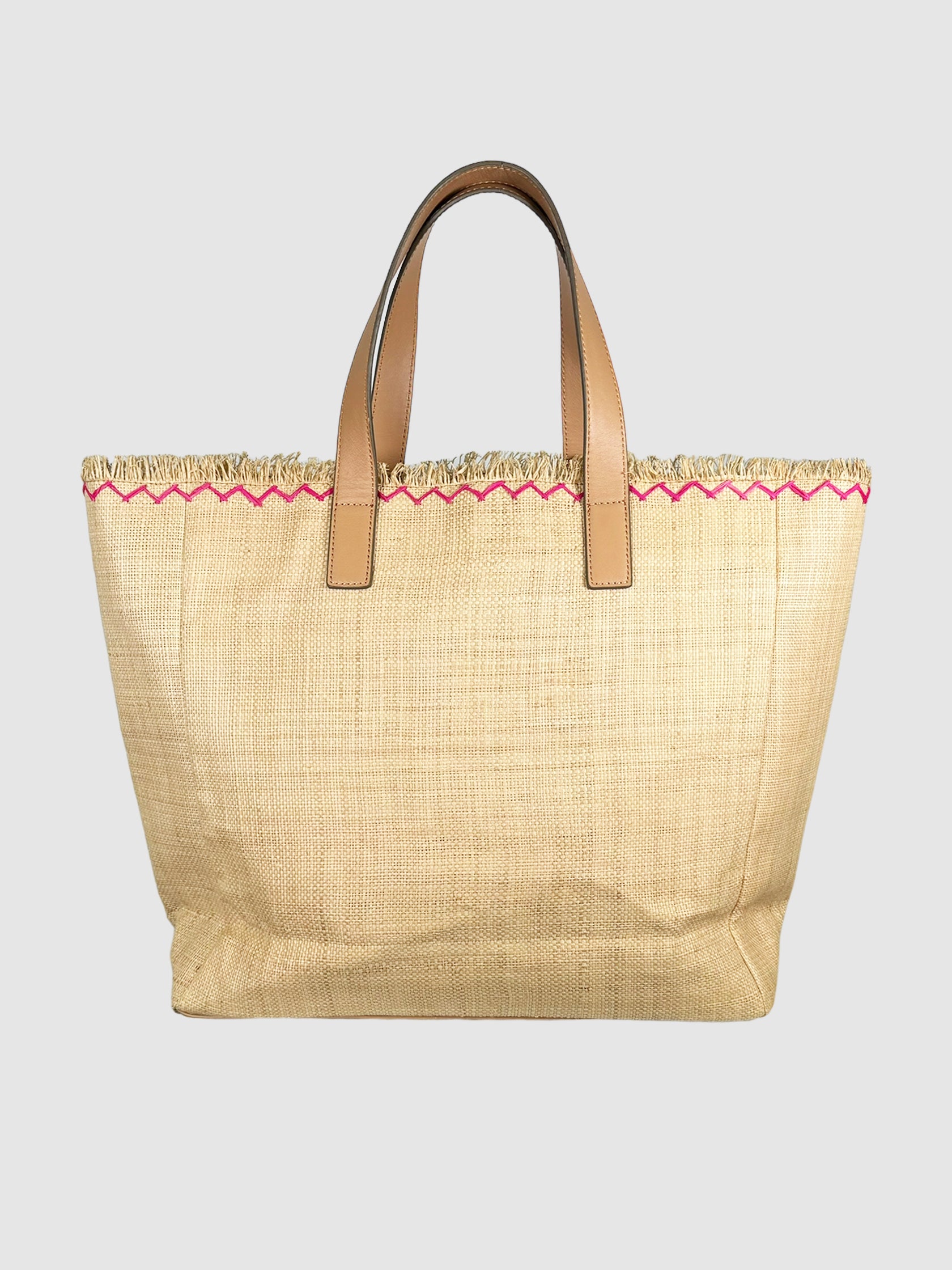 Embroidered Woven Tote Bag