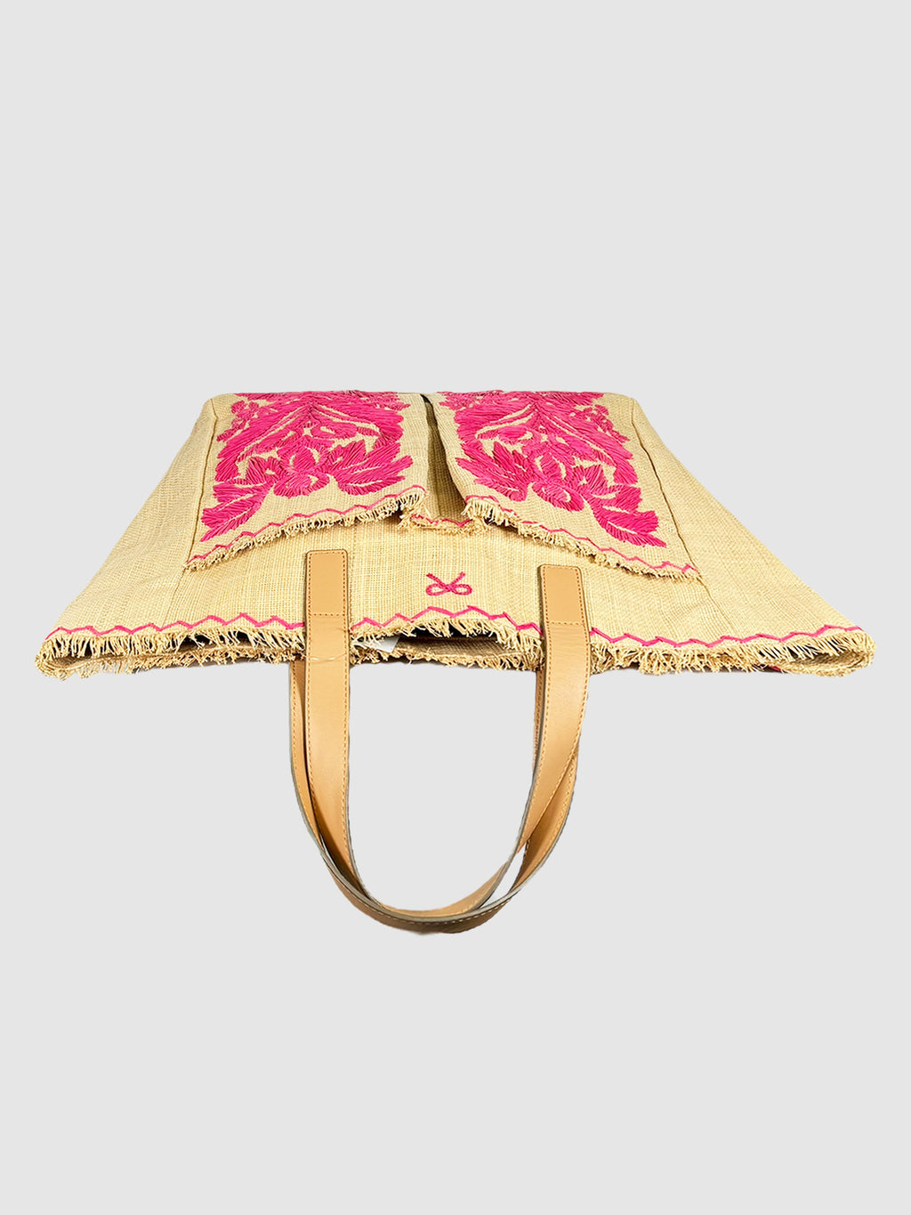 Embroidered Woven Tote Bag