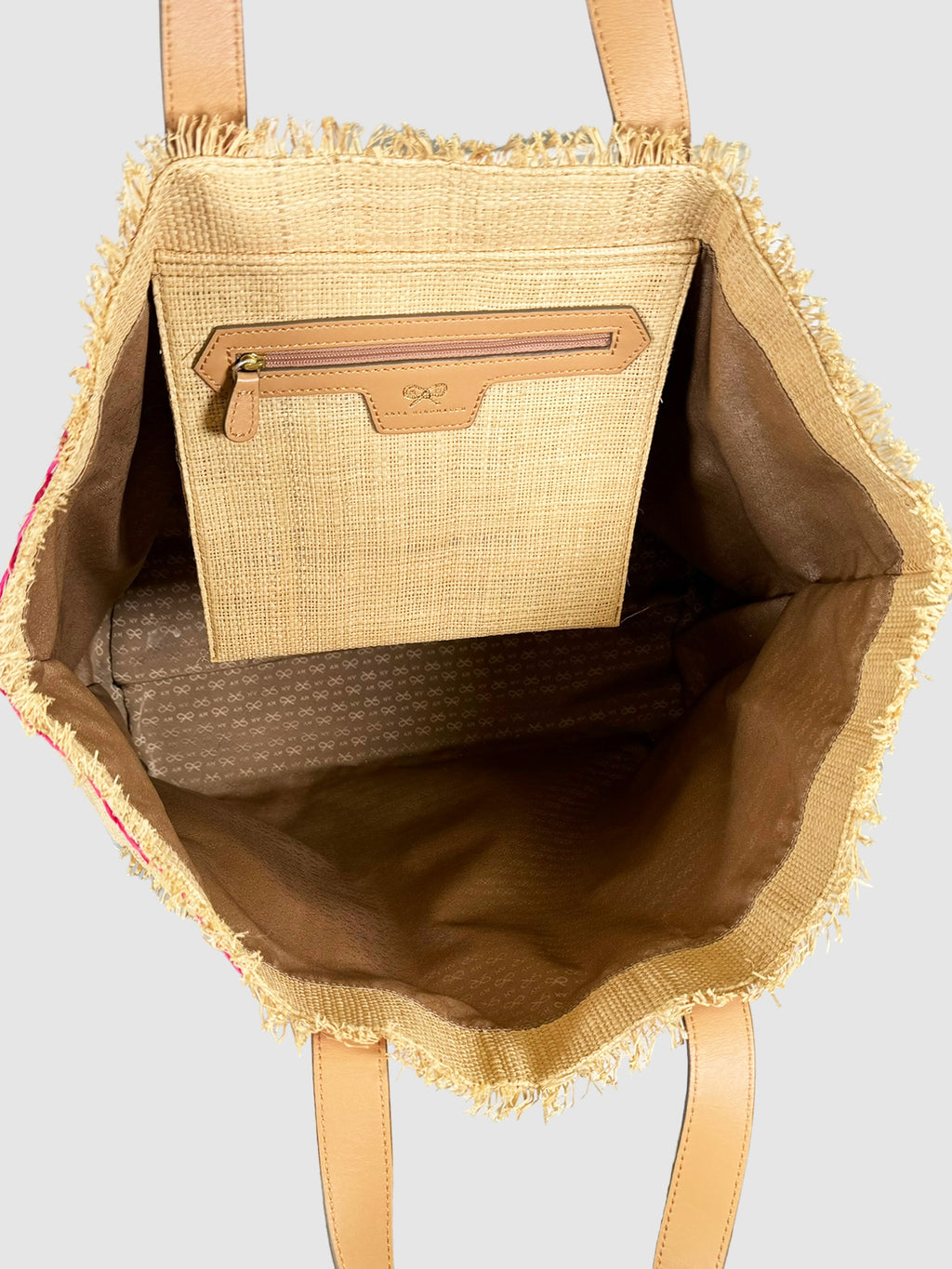 Embroidered Woven Tote Bag