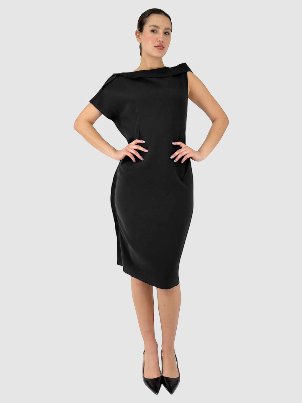 Asymmetrical Midi Dress