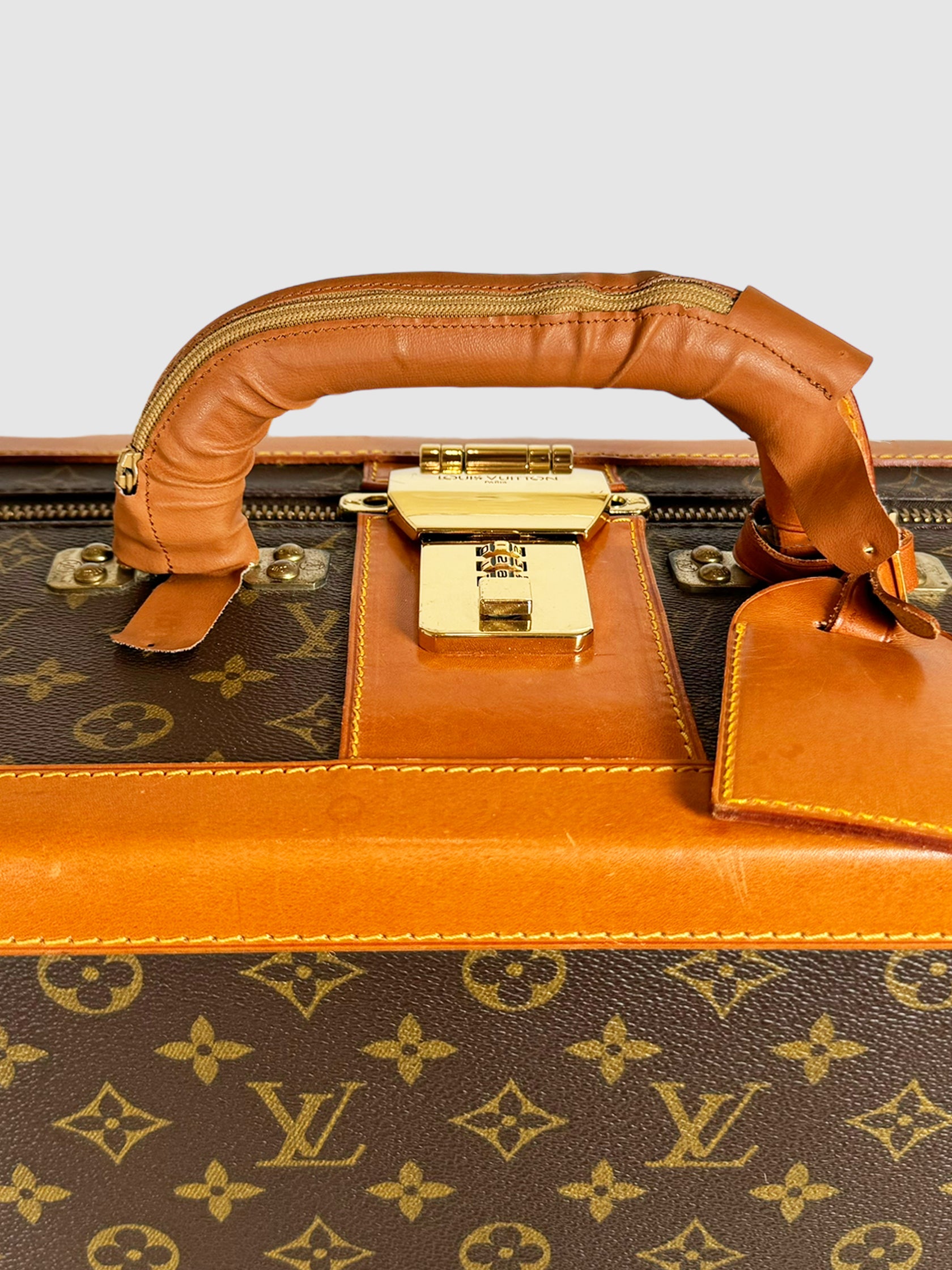 Louis Vuitton Vintage Monogram Leather Suitcase