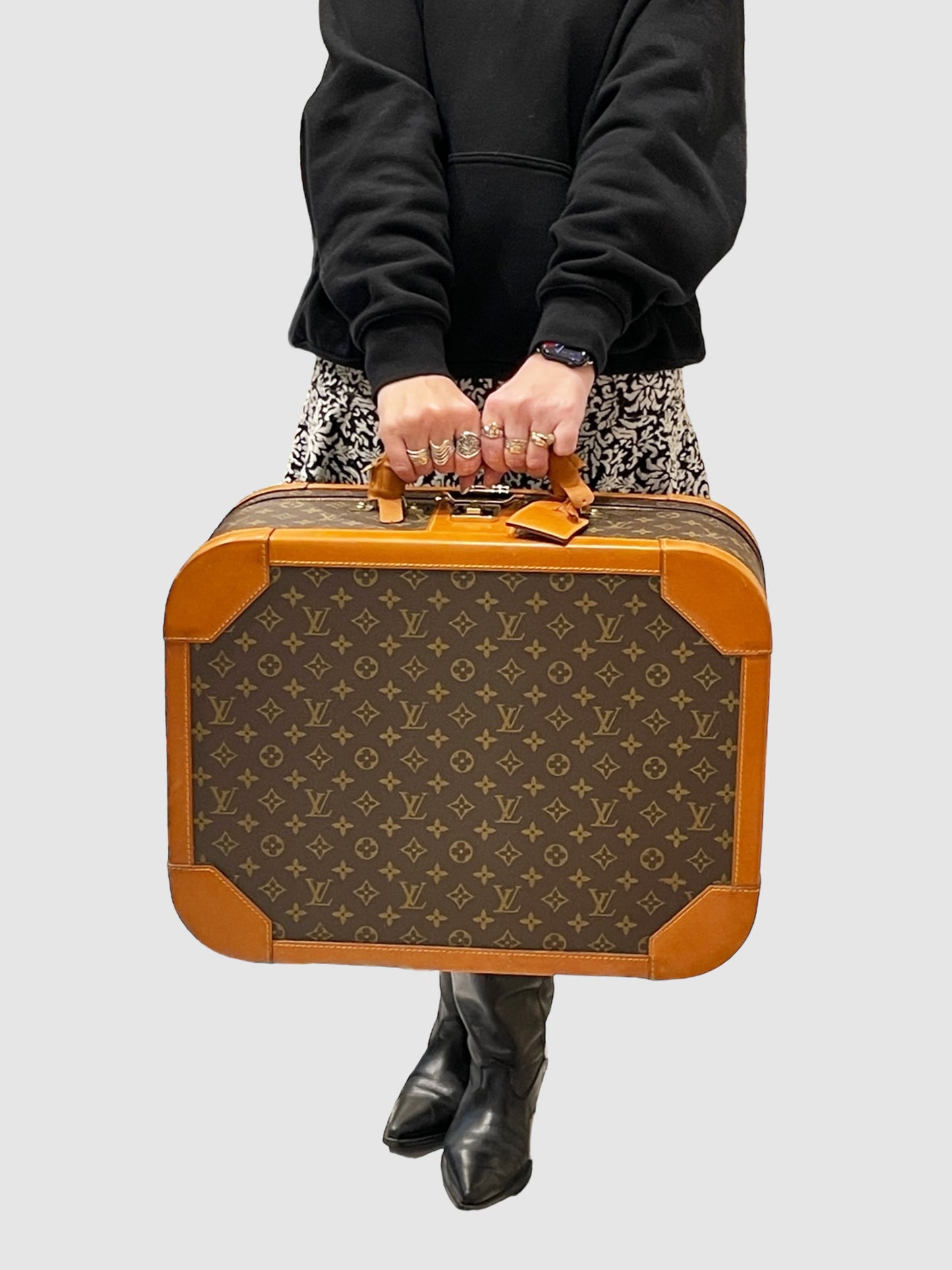 Monogram Leather Suitcase