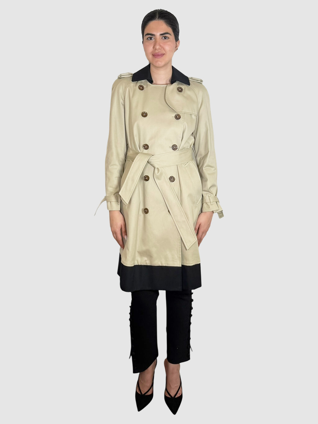 Colourblock Trench Coat