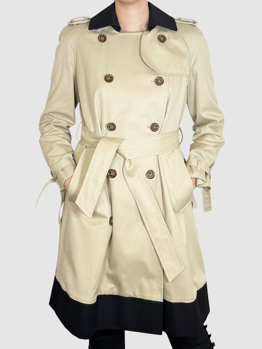 Colourblock Trench Coat