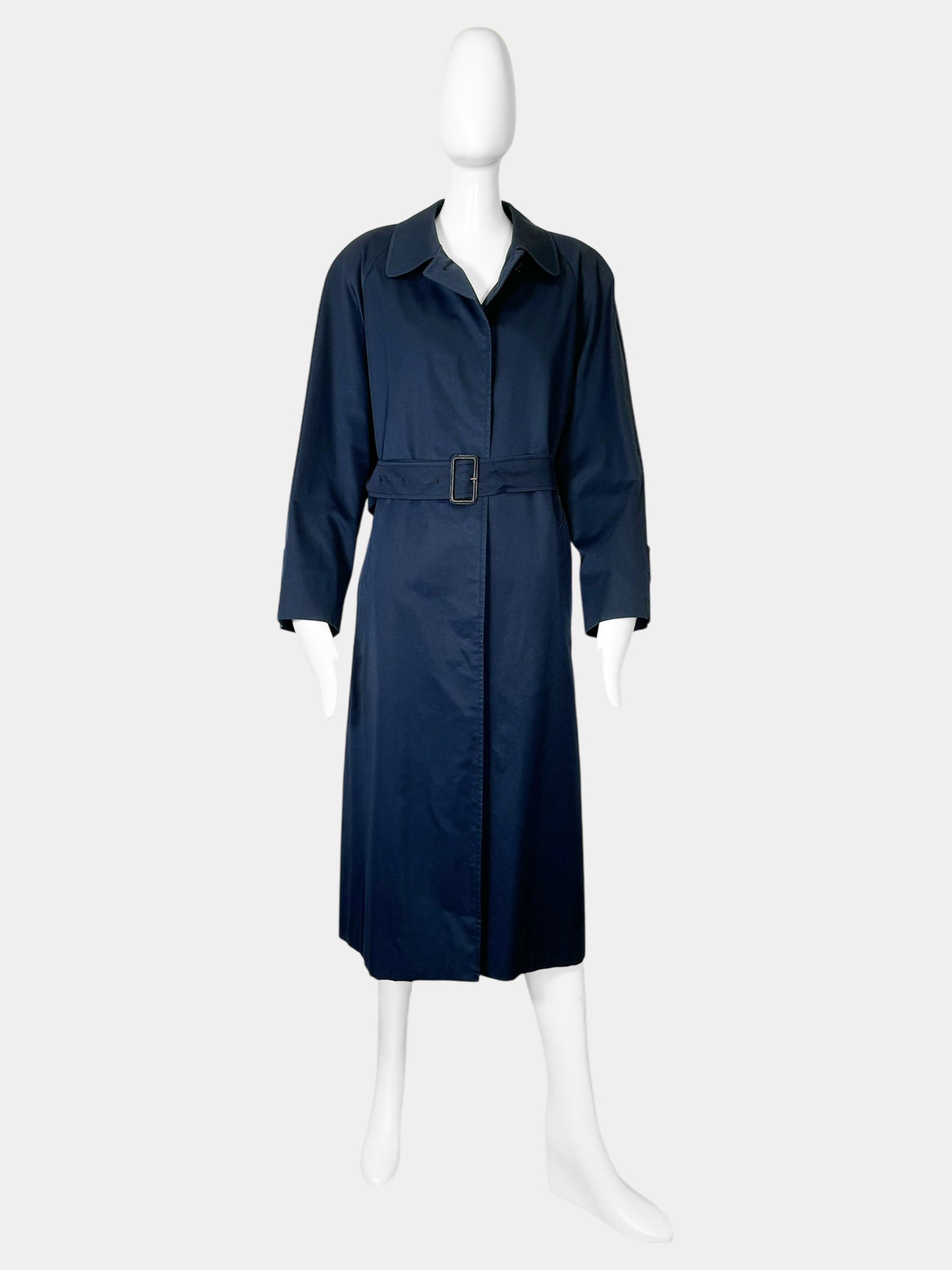 Single-Breasted Midi Trench Coat - Size M