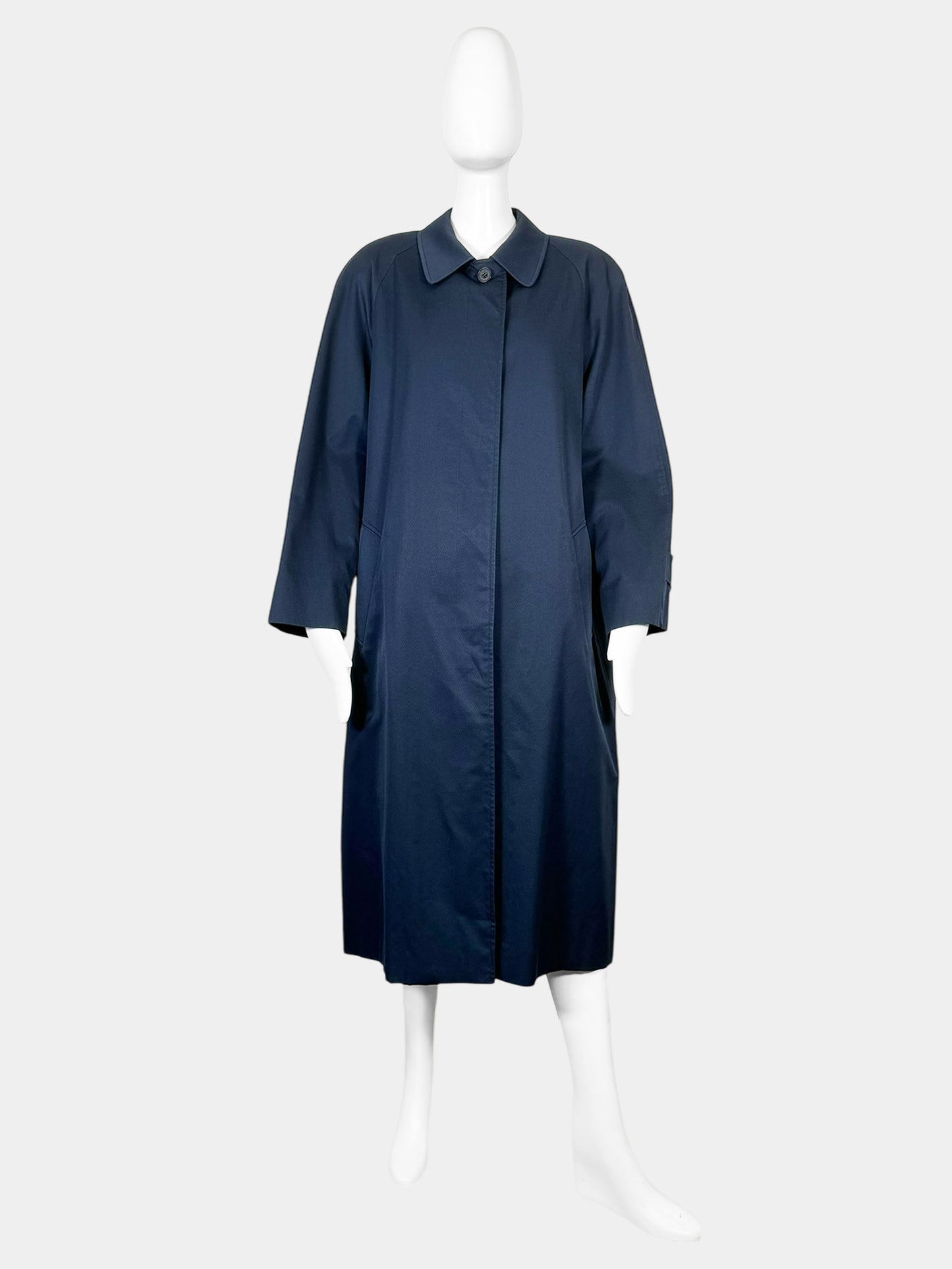 Single-Breasted Midi Trench Coat - Size M