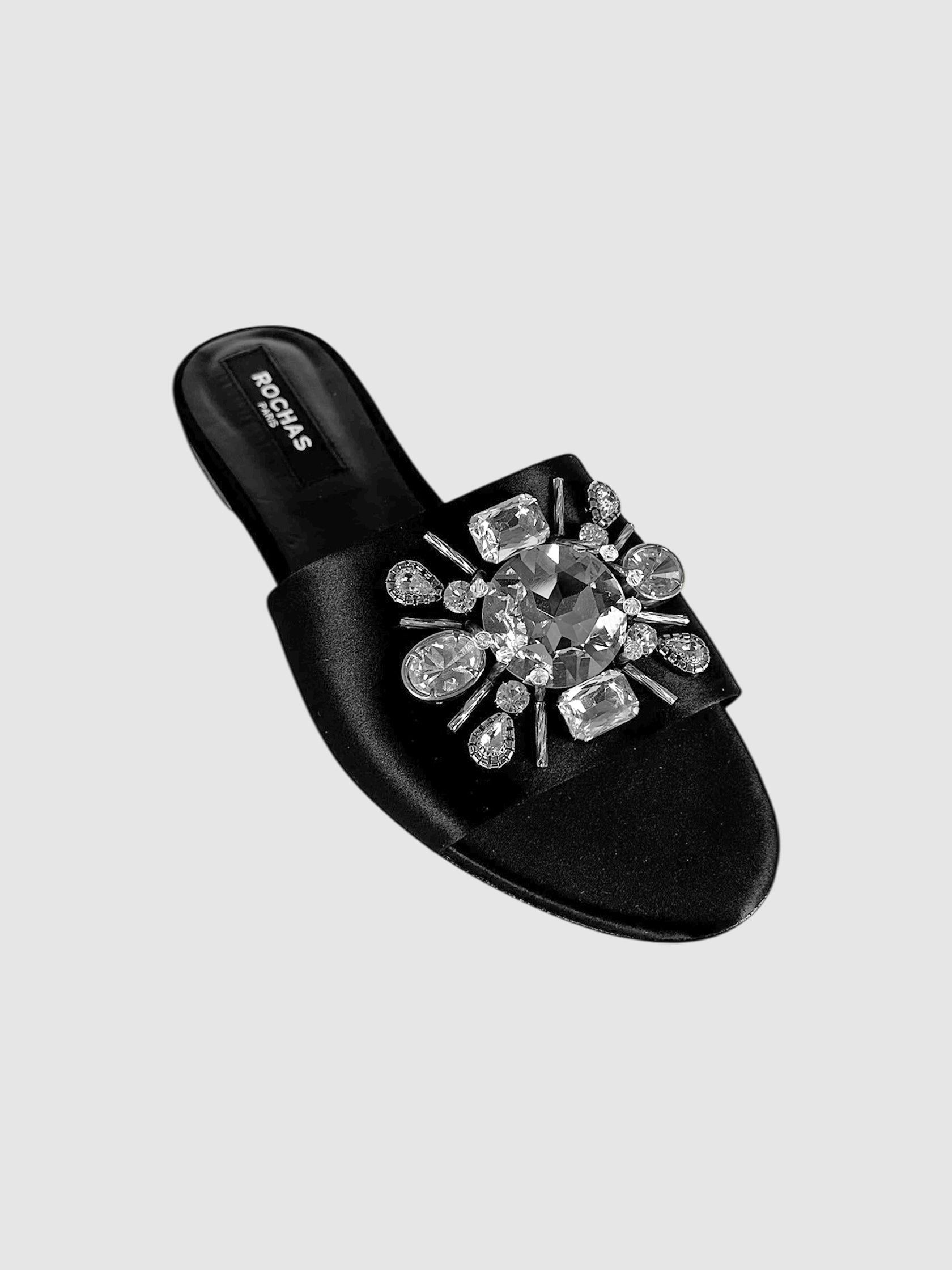 Rhinestone-Embellished Slides