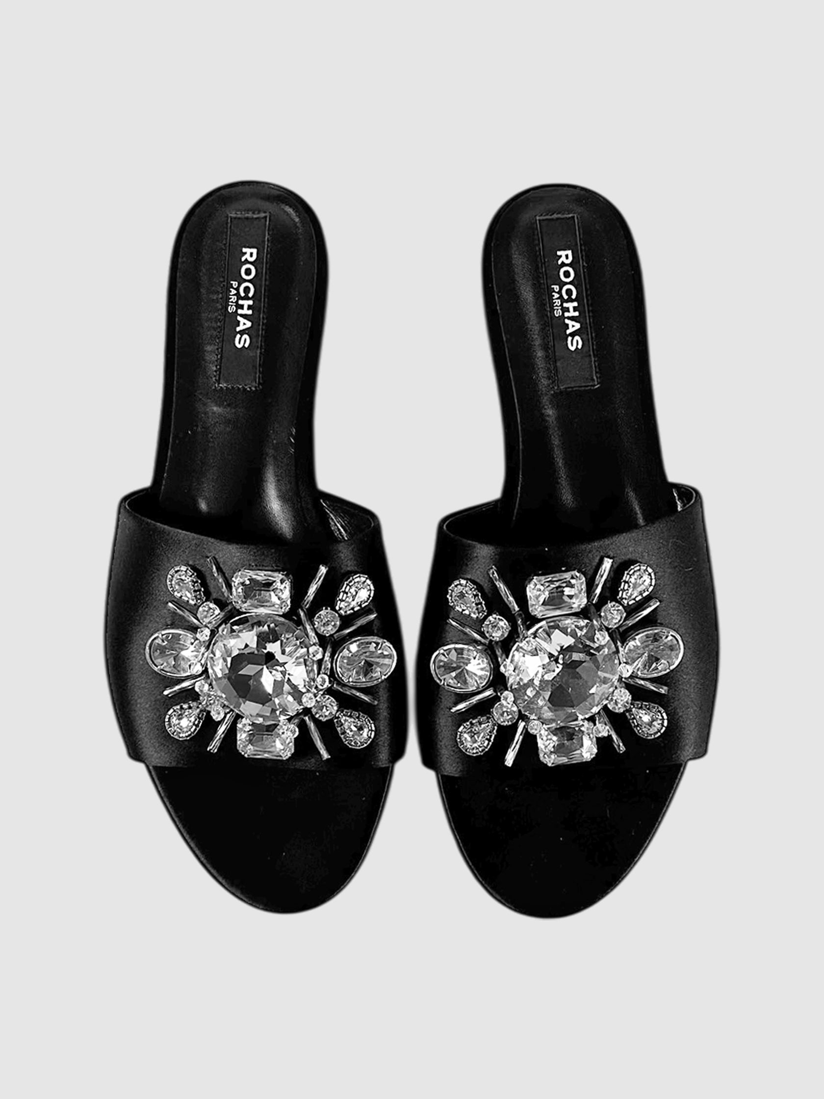 Rhinestone-Embellished Slides