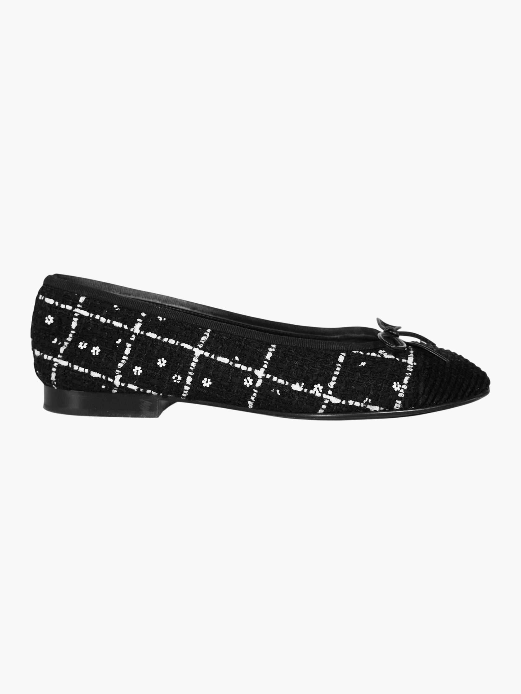 Tweed Cap Toe Flats
